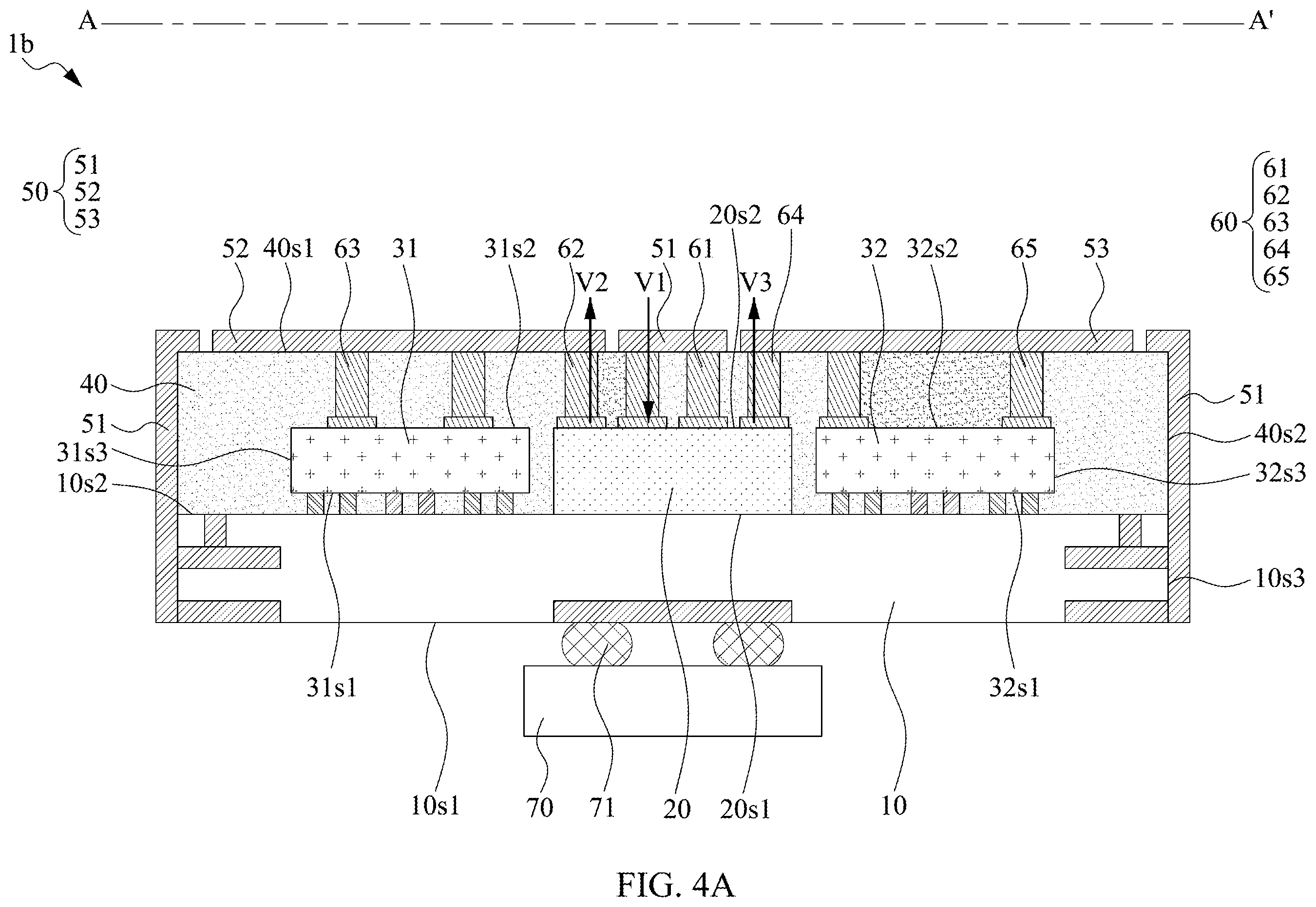 Patent US12581955 Figure 7 – Electronic devices comprising voltage regulator and electromagnetic interference (EMI) shielding structure transmitting voltages