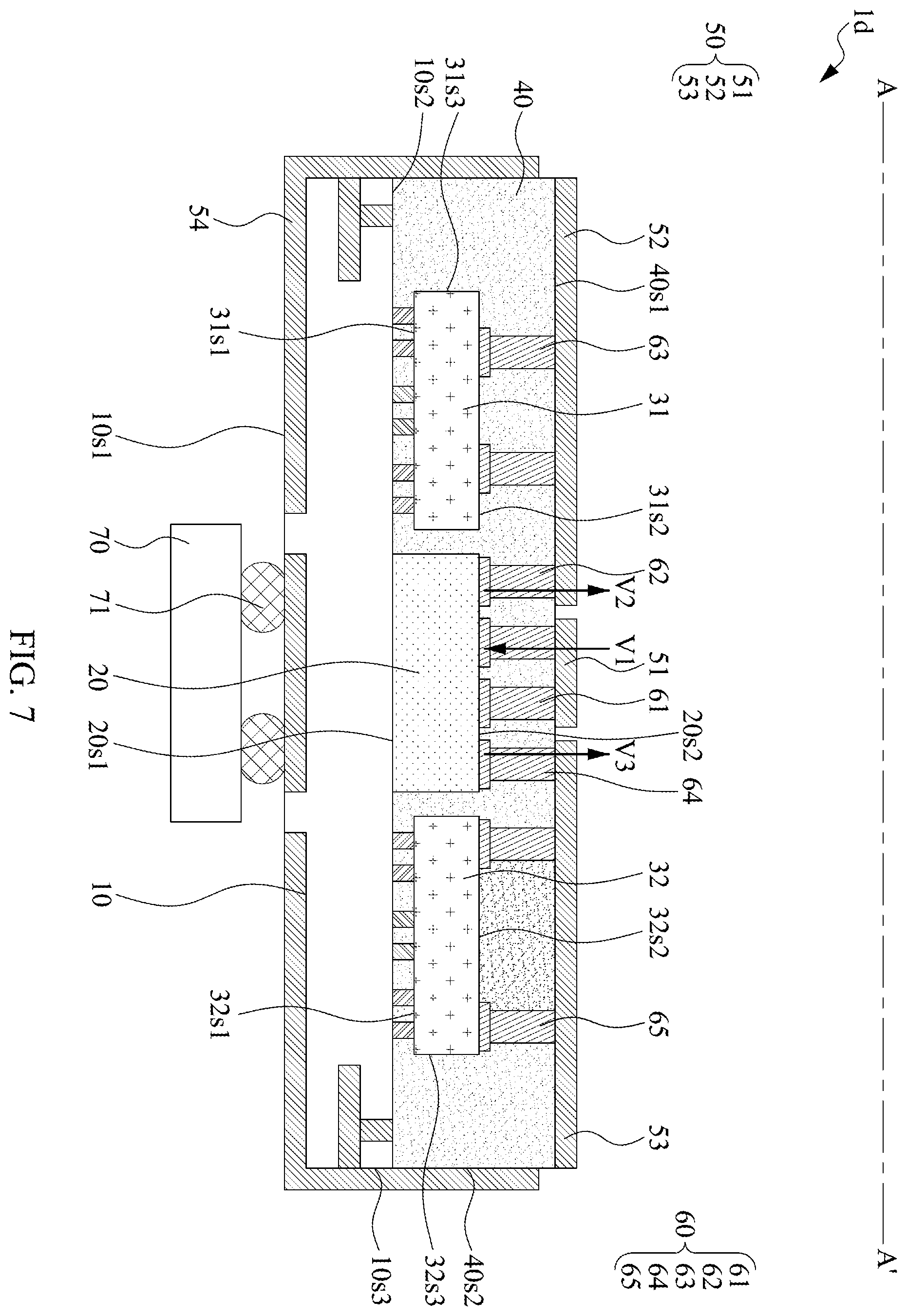 Patent US12581955 Figure 17 – Electronic devices comprising voltage regulator and electromagnetic interference (EMI) shielding structure transmitting voltages