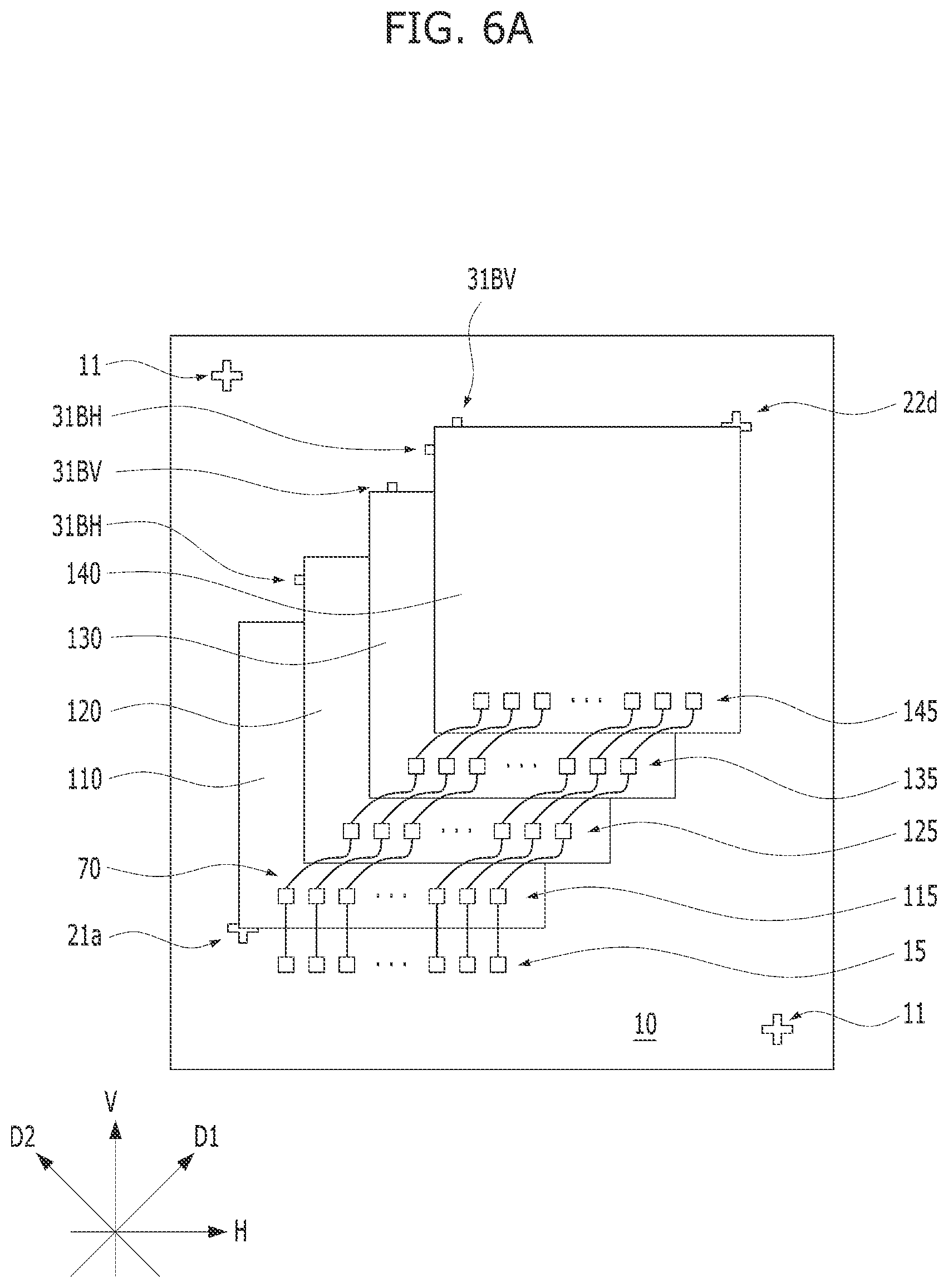 Patent US12581961 Figure 7 – Substrate having a die position mark and a semiconductor die stack structure including semiconductor dies stacked on the substrate
