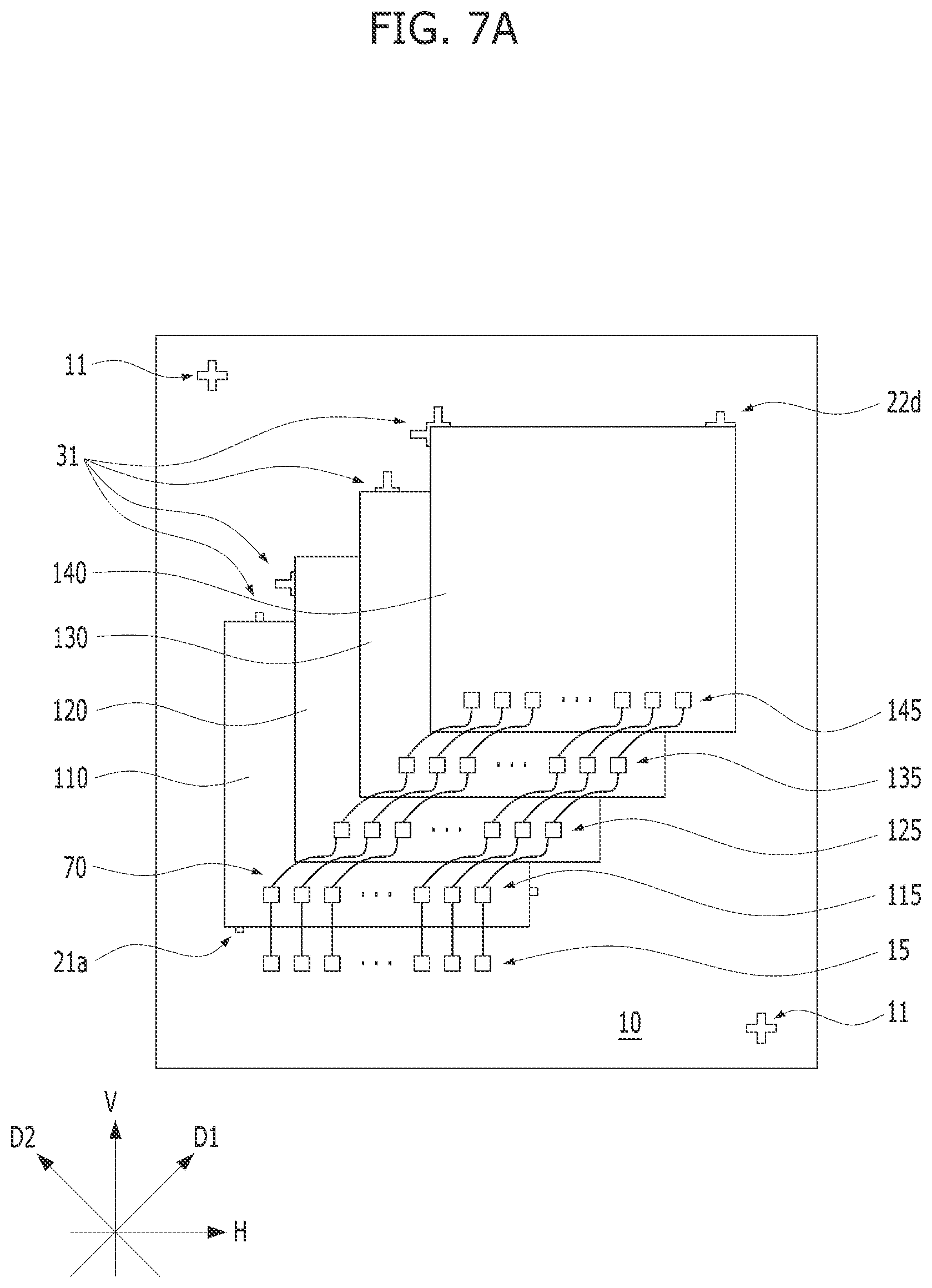 Patent US12581961 Figure 10 – Substrate having a die position mark and a semiconductor die stack structure including semiconductor dies stacked on the substrate