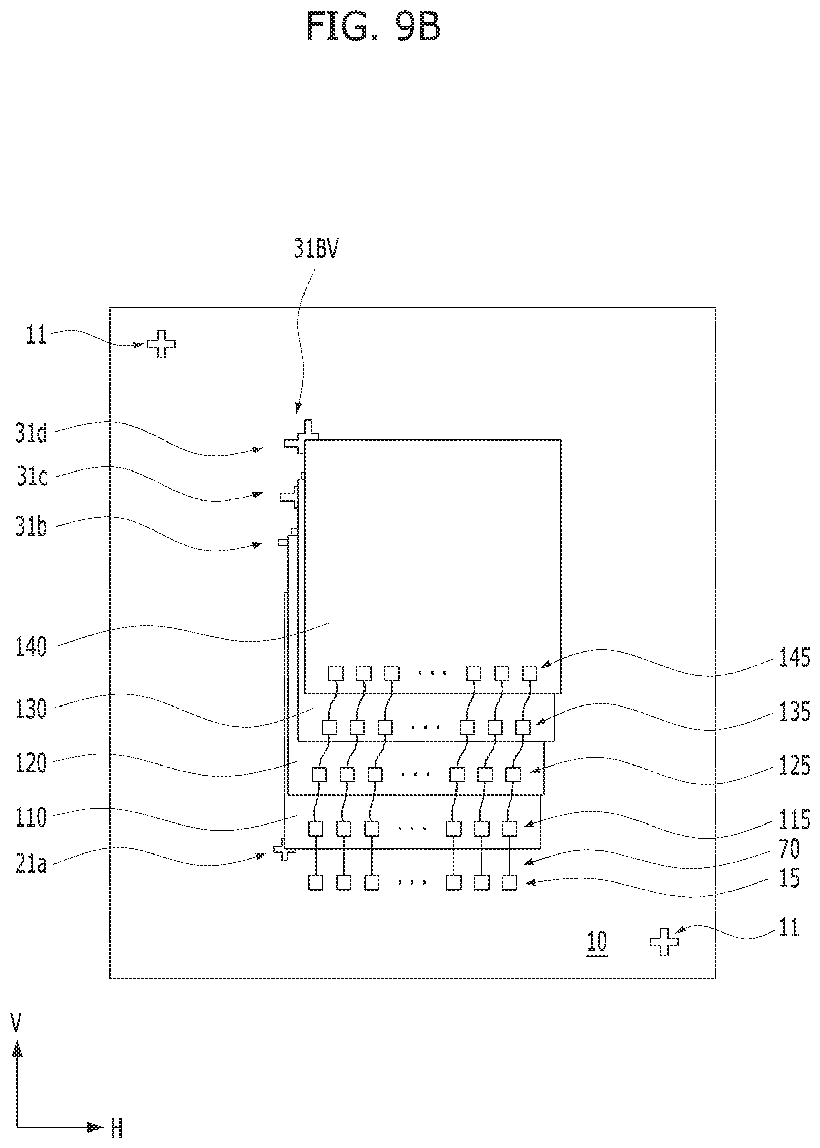 Patent US12581961 Figure 15 – Substrate having a die position mark and a semiconductor die stack structure including semiconductor dies stacked on the substrate