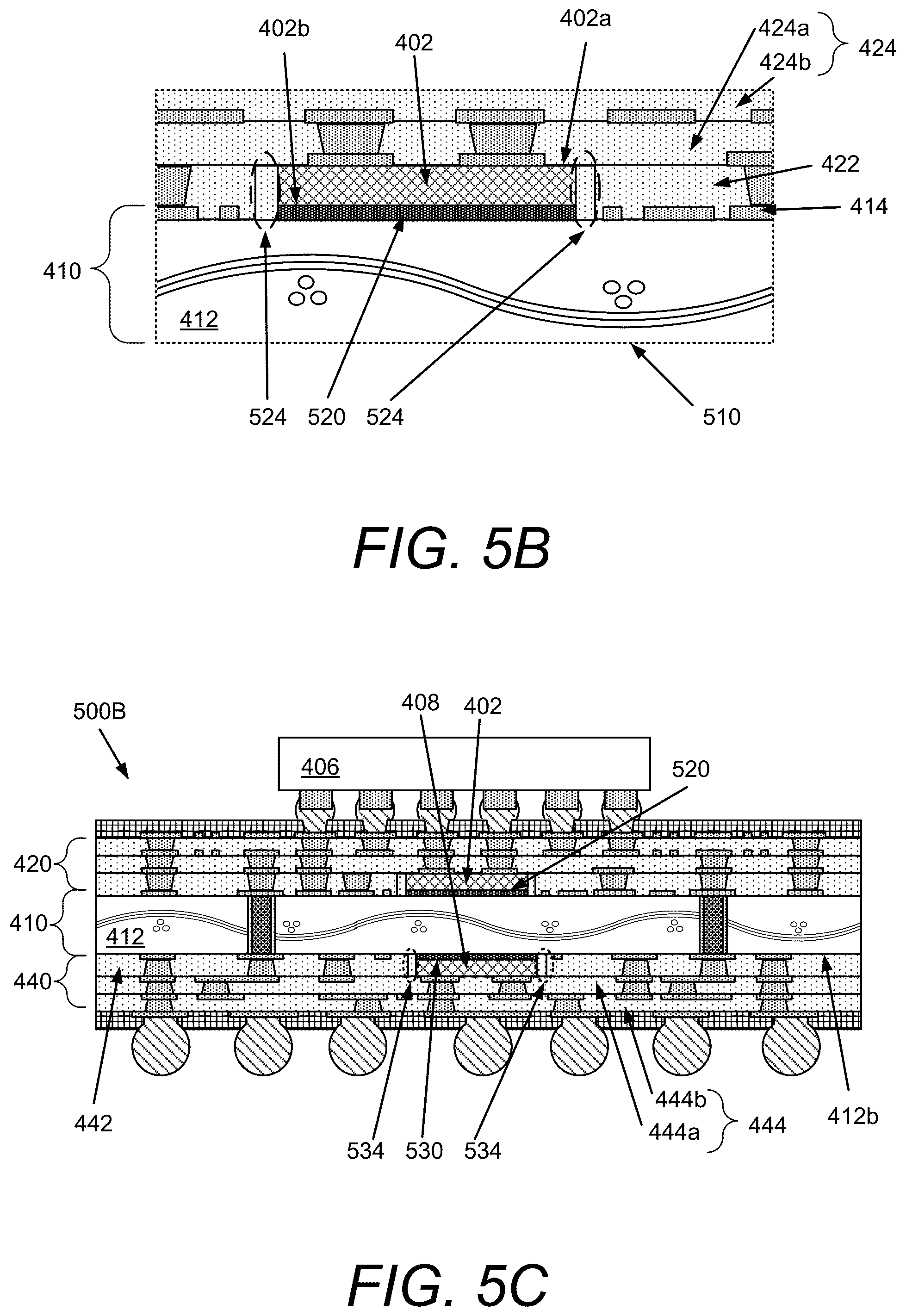 Patent US12581966 Figure 6 – Electronic component placed on core of substrate