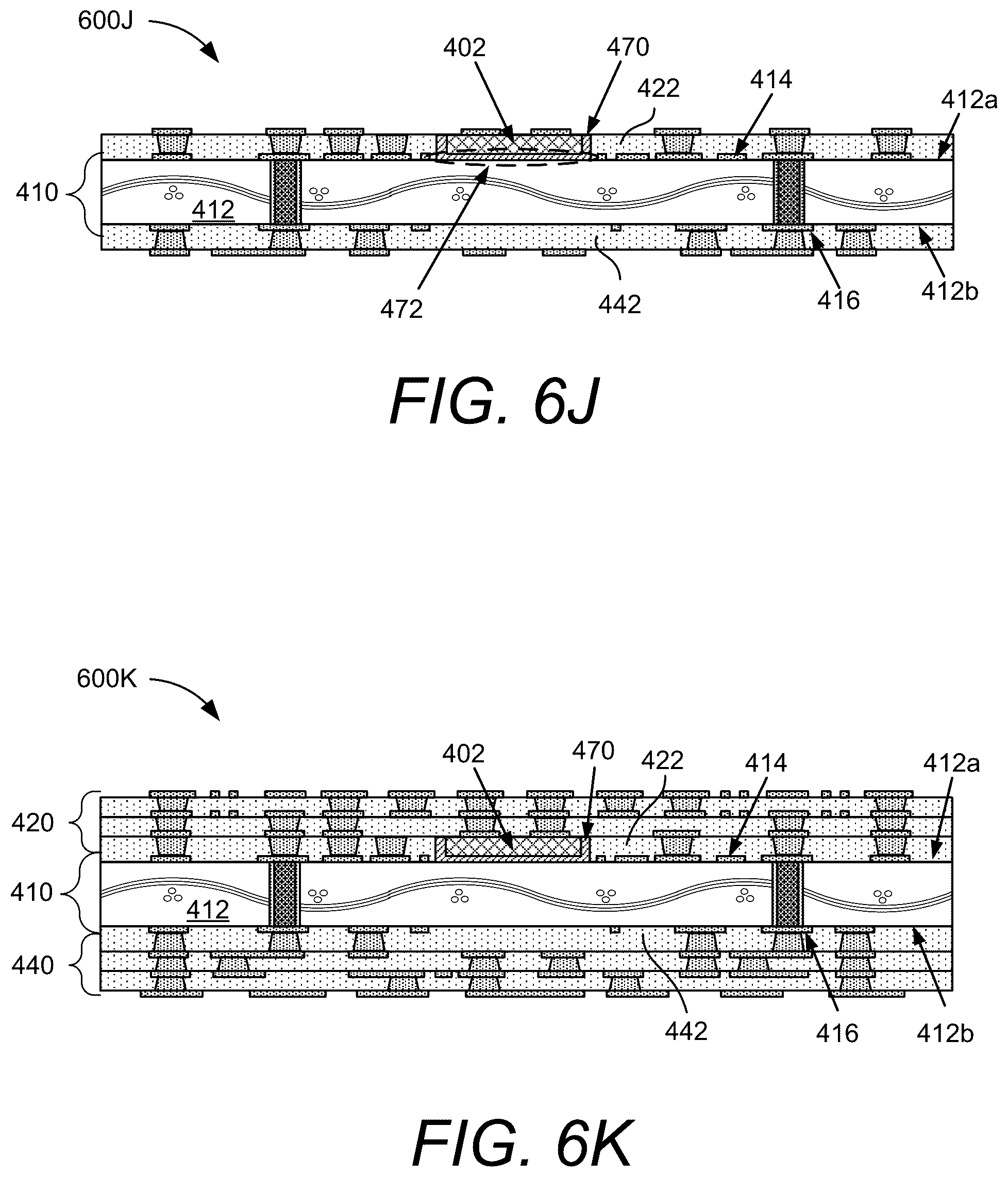 Patent US12581966 Figure 10 – Electronic component placed on core of substrate