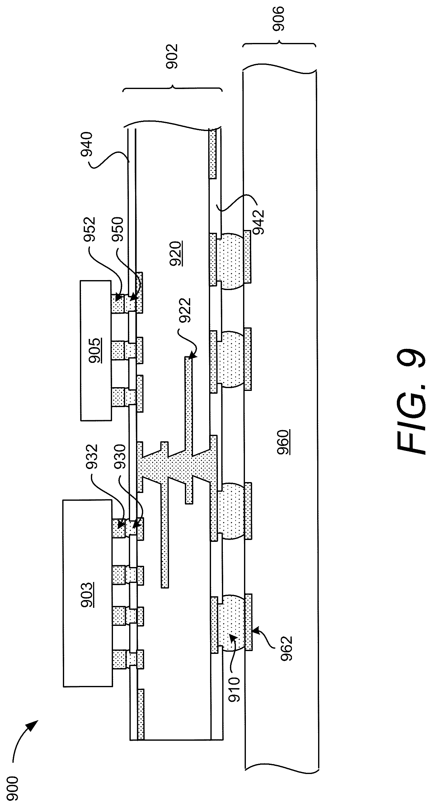 Patent US12581966 Figure 16 – Electronic component placed on core of substrate