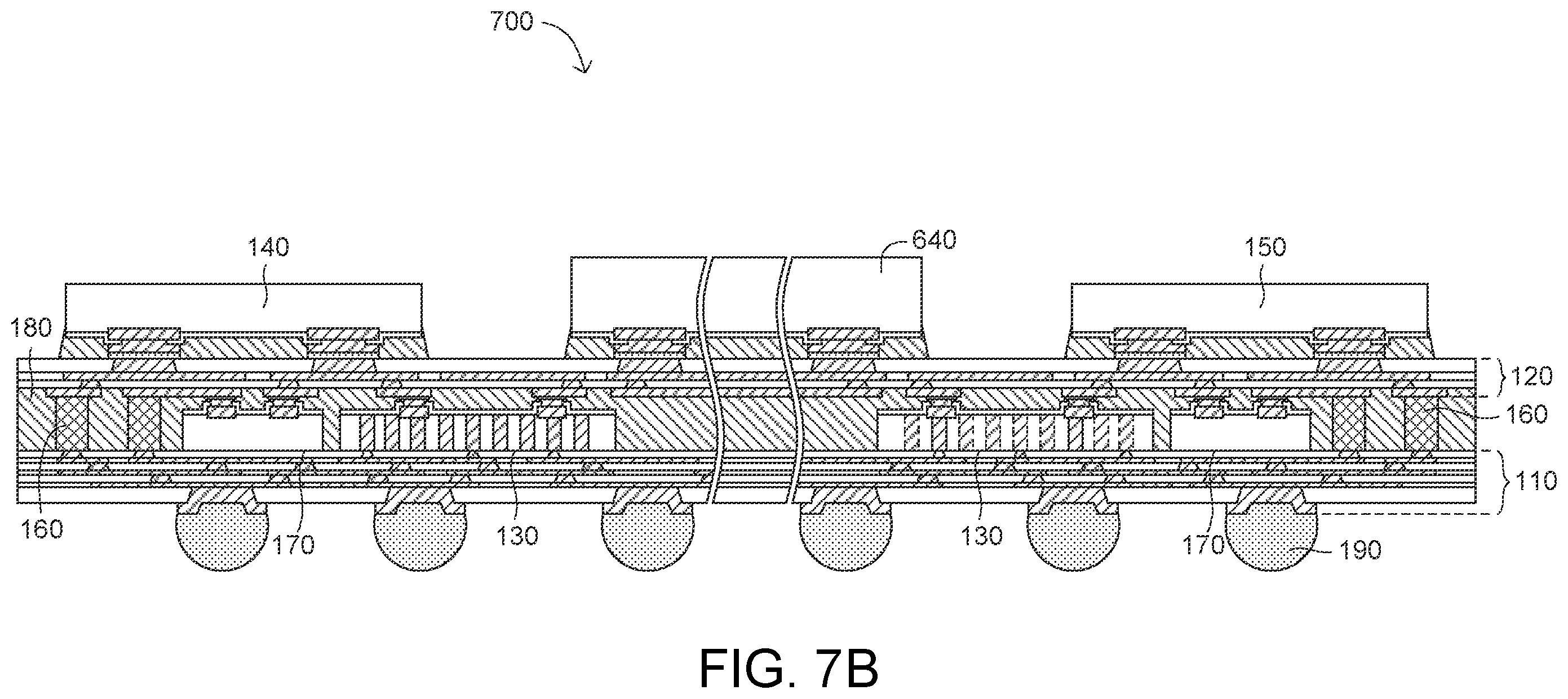 Patent US12581971 Figure 9 – Semiconductor device with bridge die electrically connecting two chips and manufacturing method thereof