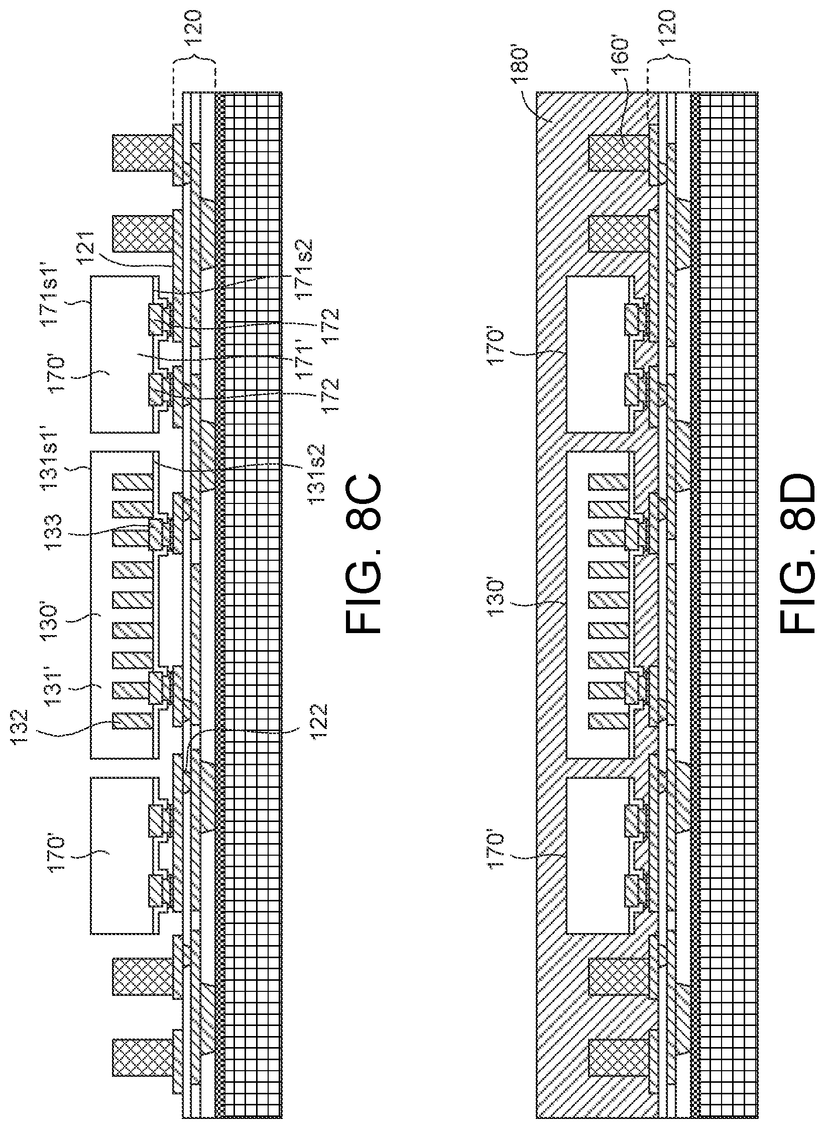 Patent US12581971 Figure 11 – Semiconductor device with bridge die electrically connecting two chips and manufacturing method thereof