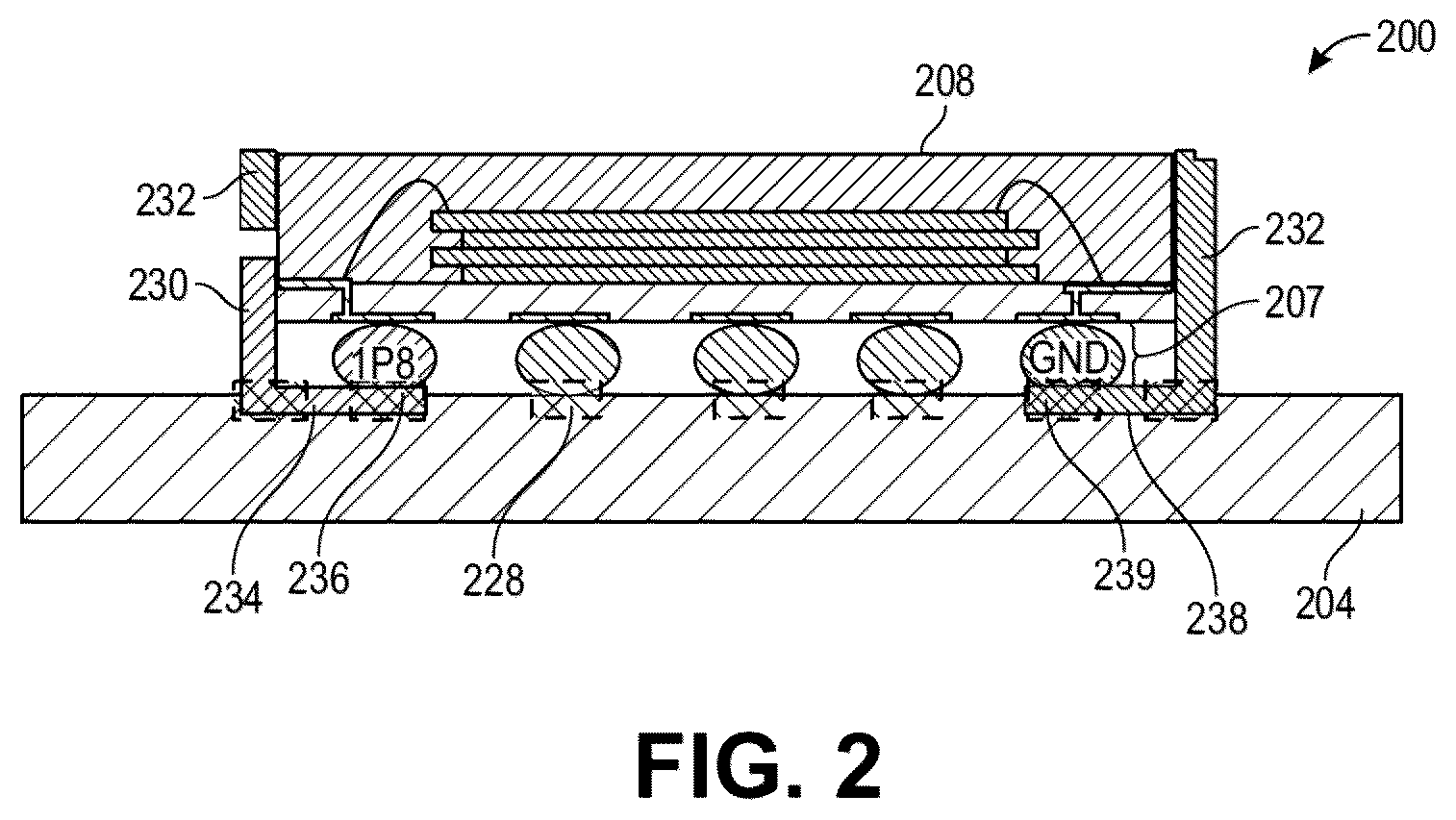 Patent US12581972 Figure 5 – Electrically conductive strips on a side of a memory module