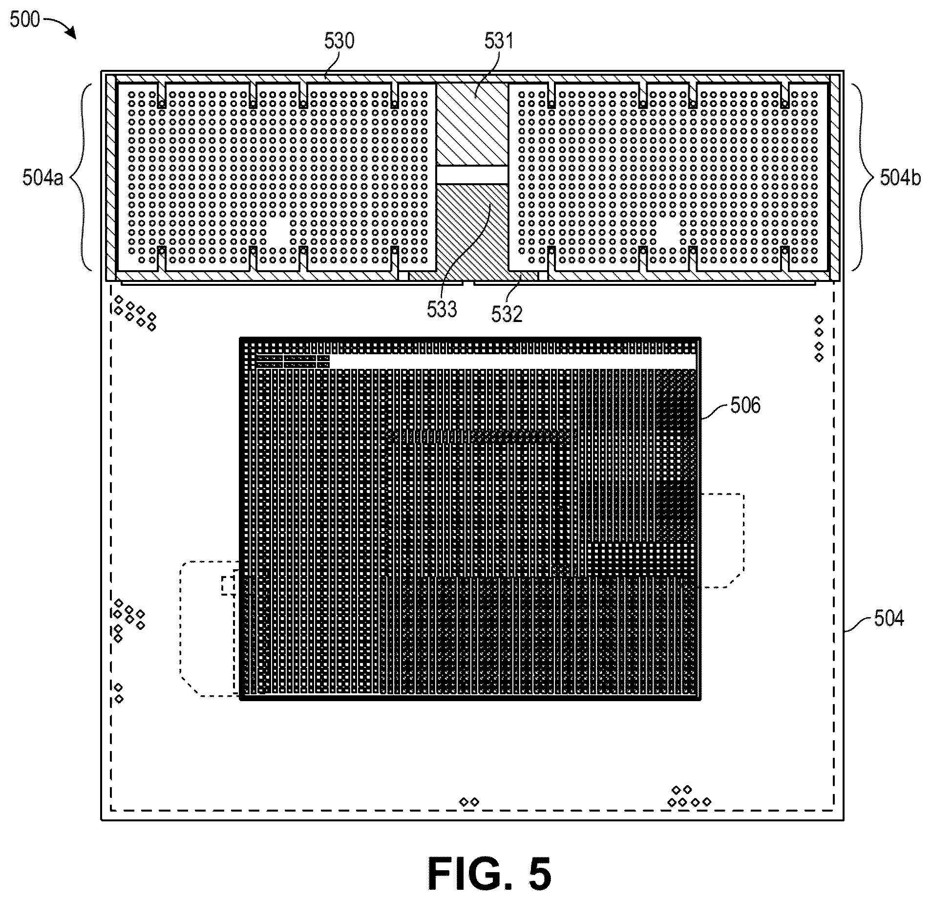 Patent US12581972 Figure 8 – Electrically conductive strips on a side of a memory module