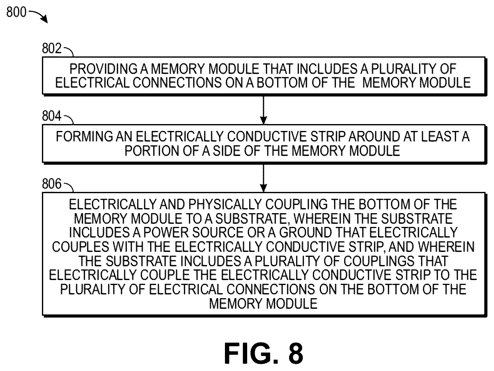 Patent US12581972 Figure 11 – Electrically conductive strips on a side of a memory module