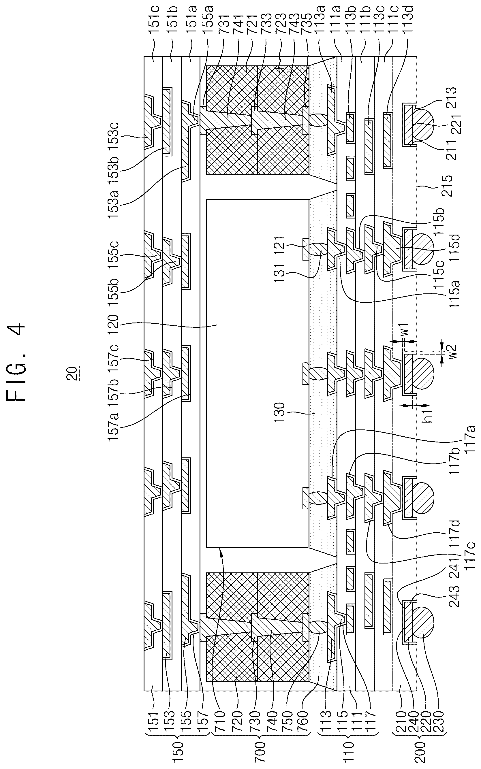 Patent US12581978 Figure 9 – Semiconductor package including under bump metallization pad