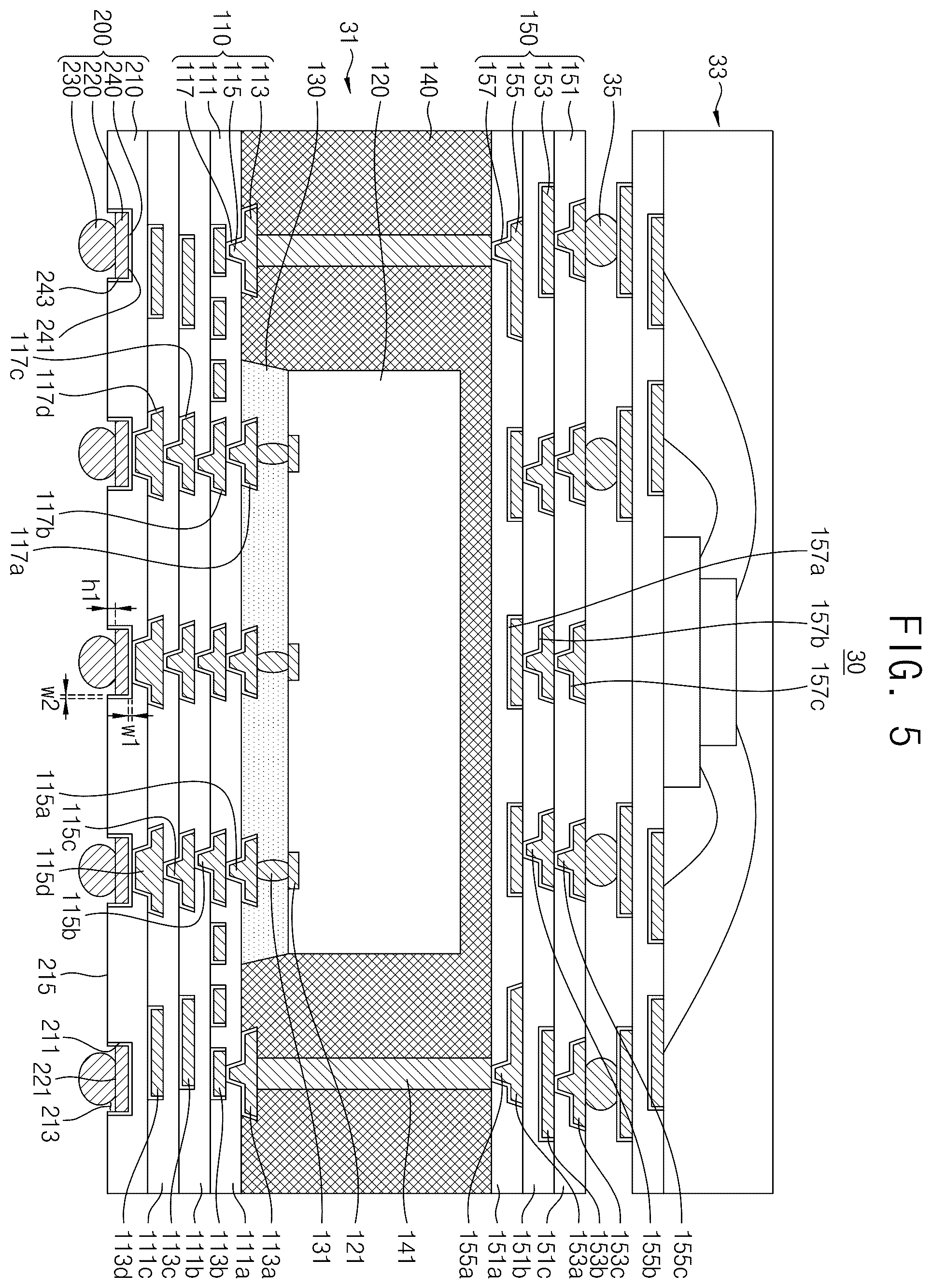 Patent US12581978 Figure 10 – Semiconductor package including under bump metallization pad