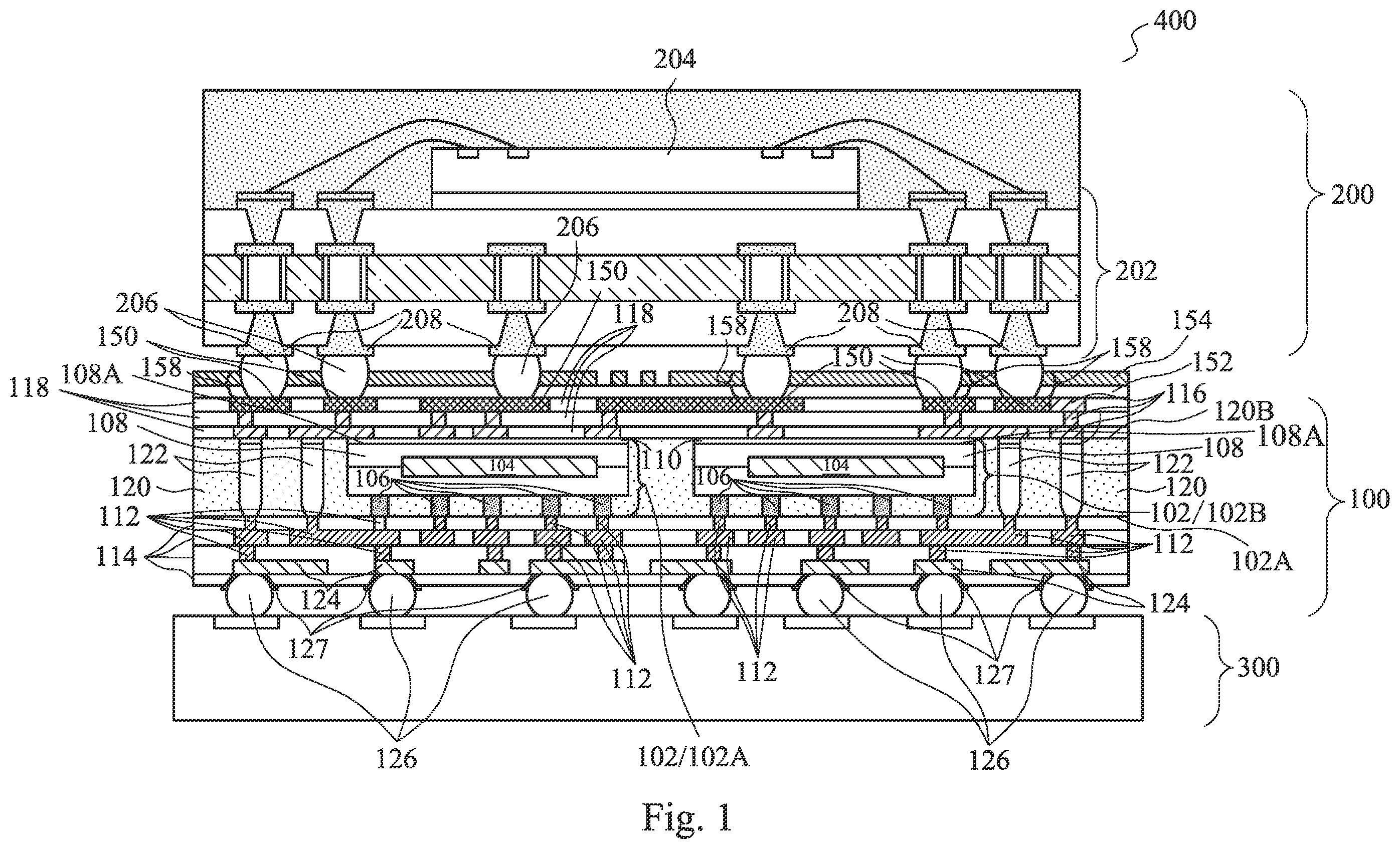 Patent US12581985 Figure 1 – Pad design for reliability enhancement in packages