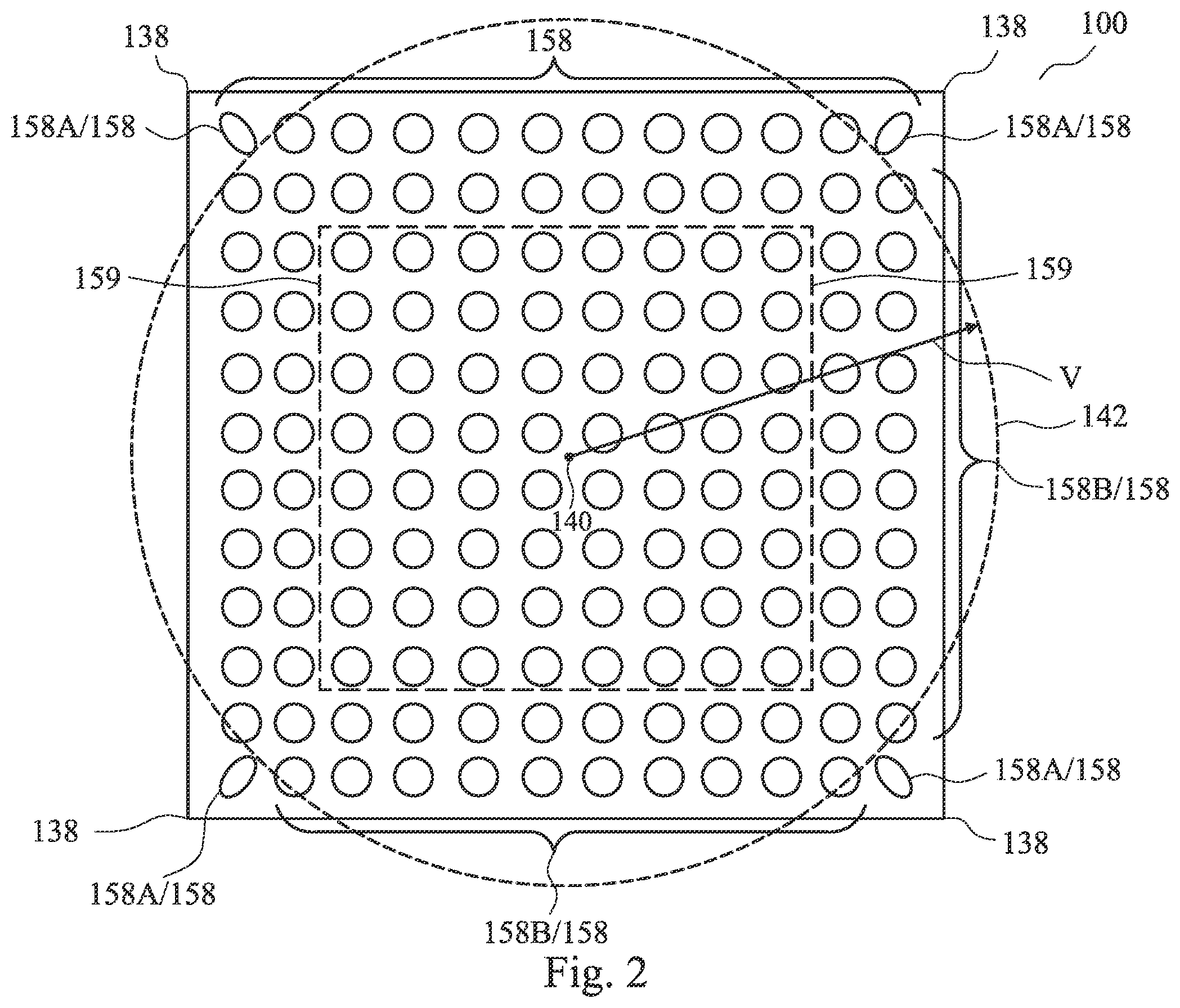 Patent US12581985 Figure 2 – Pad design for reliability enhancement in packages