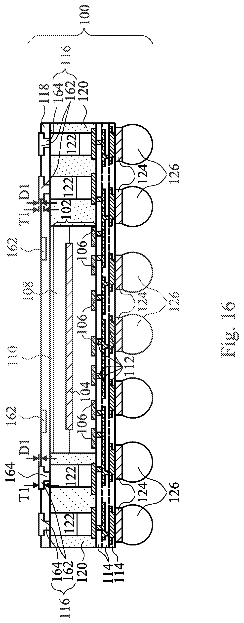 Patent US12581985 Figure 16 – Pad design for reliability enhancement in packages