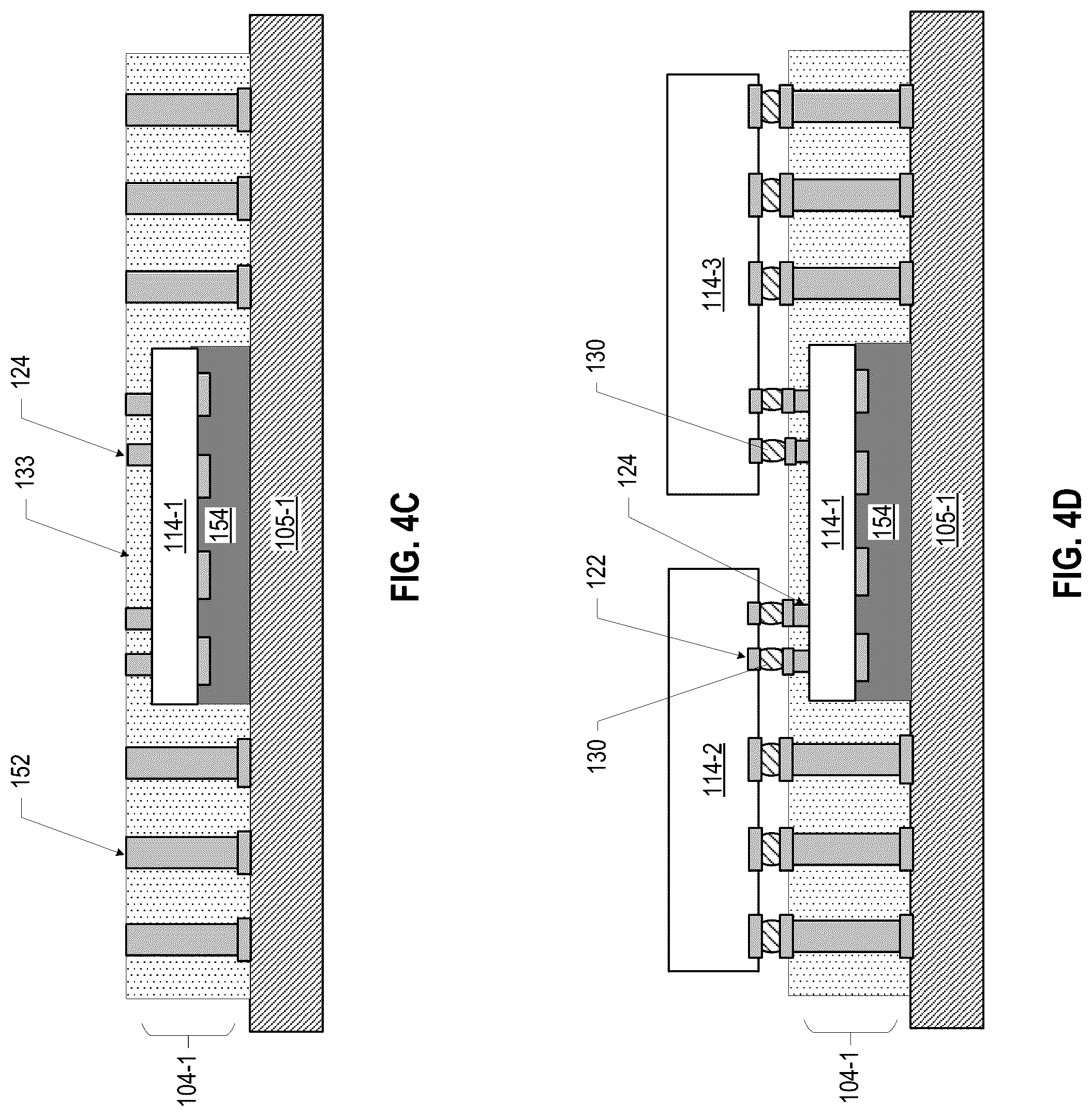 Patent US12581988 Figure 5 – Microelectronic assemblies with through die attach film connections