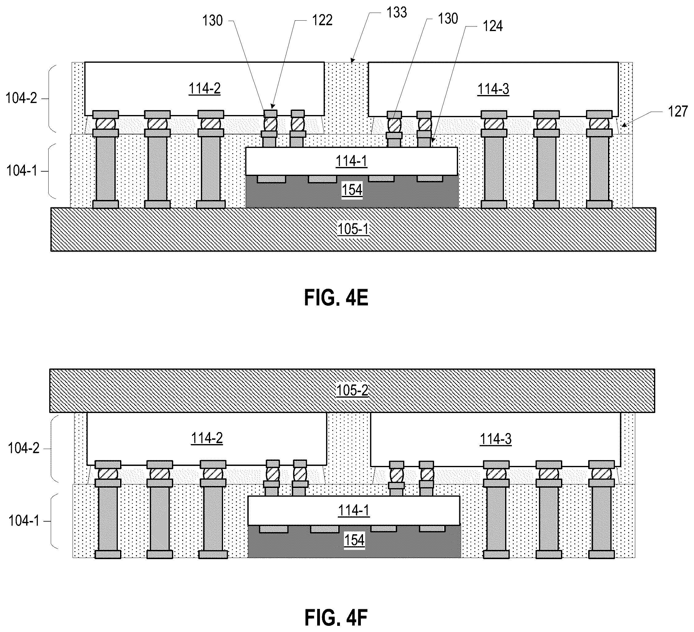 Patent US12581988 Figure 6 – Microelectronic assemblies with through die attach film connections