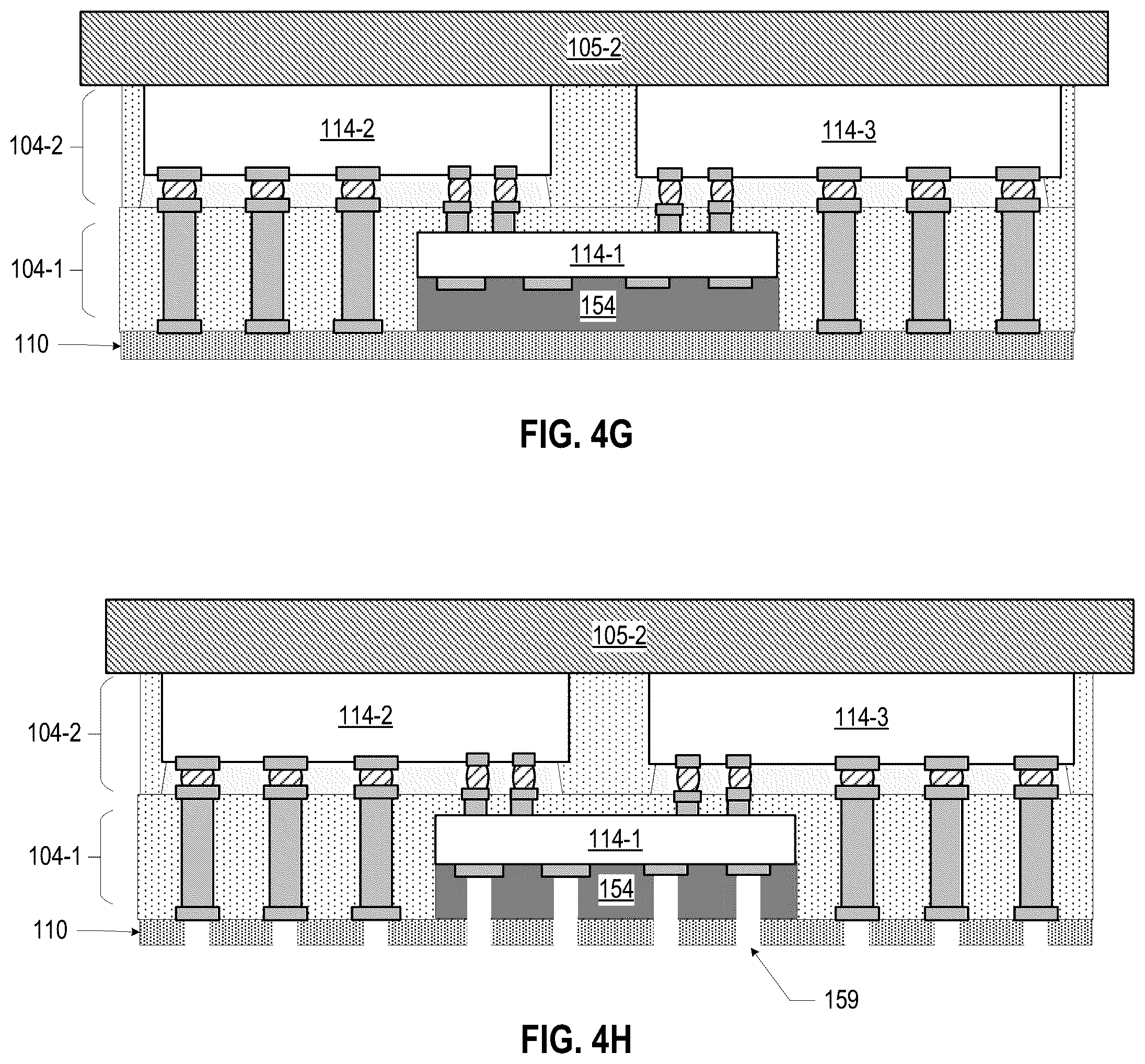 Patent US12581988 Figure 7 – Microelectronic assemblies with through die attach film connections
