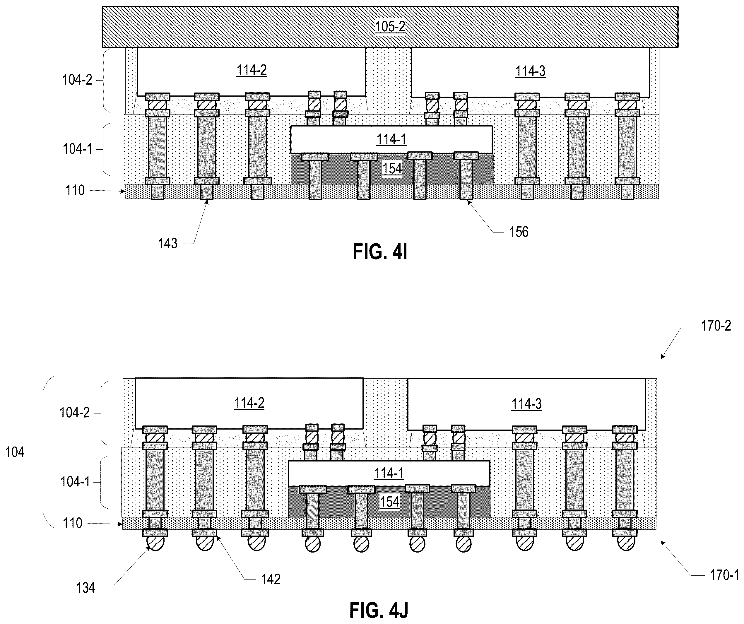 Patent US12581988 Figure 8 – Microelectronic assemblies with through die attach film connections