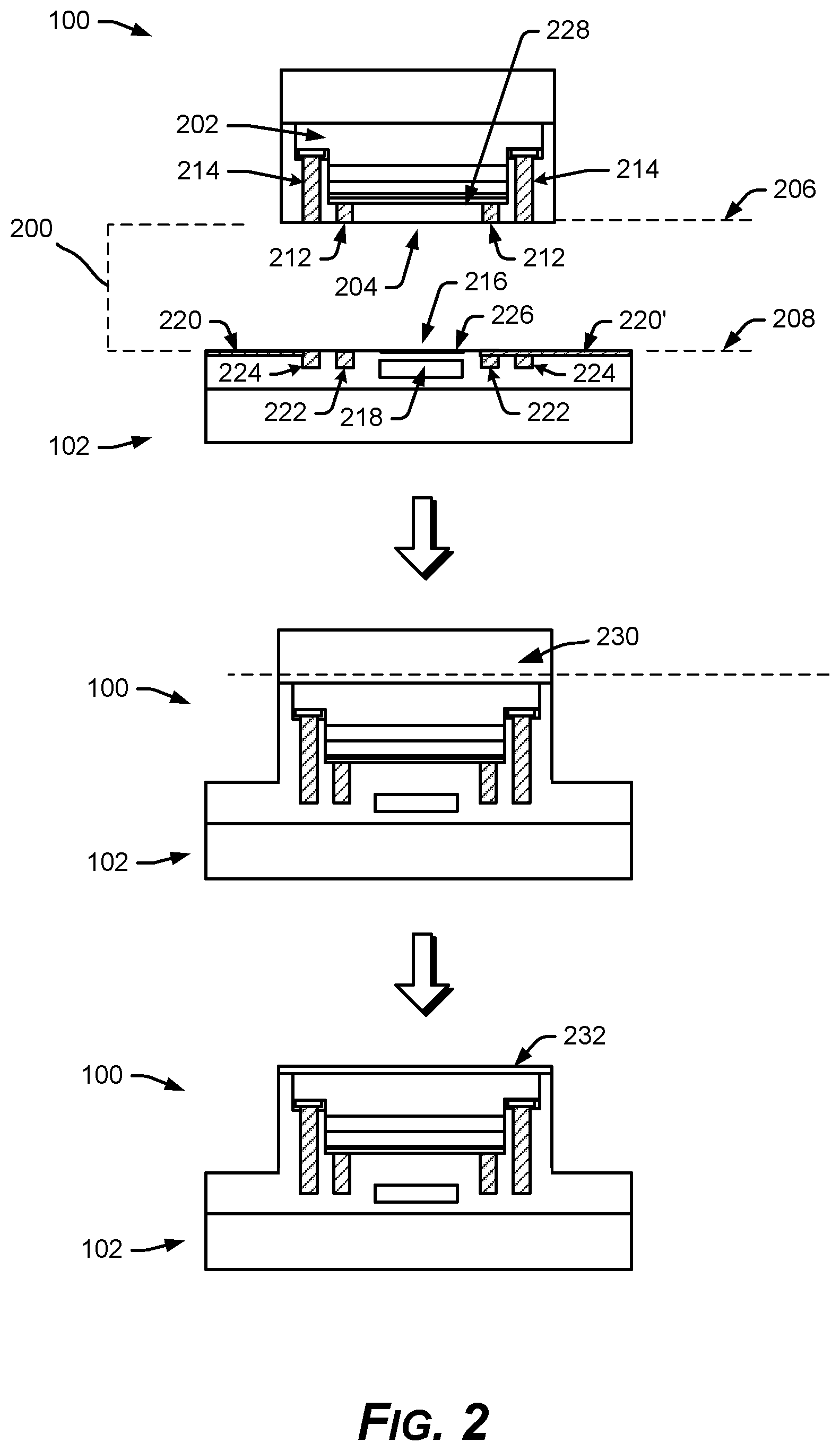 Patent US12581994 Figure 2 – Direct-bonded optoelectronic interconnect for high-density integrated photonics