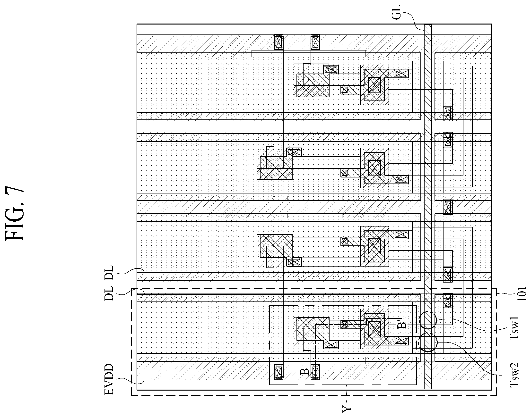 Patent US12581995 Figure 10 – Light emitting display panel