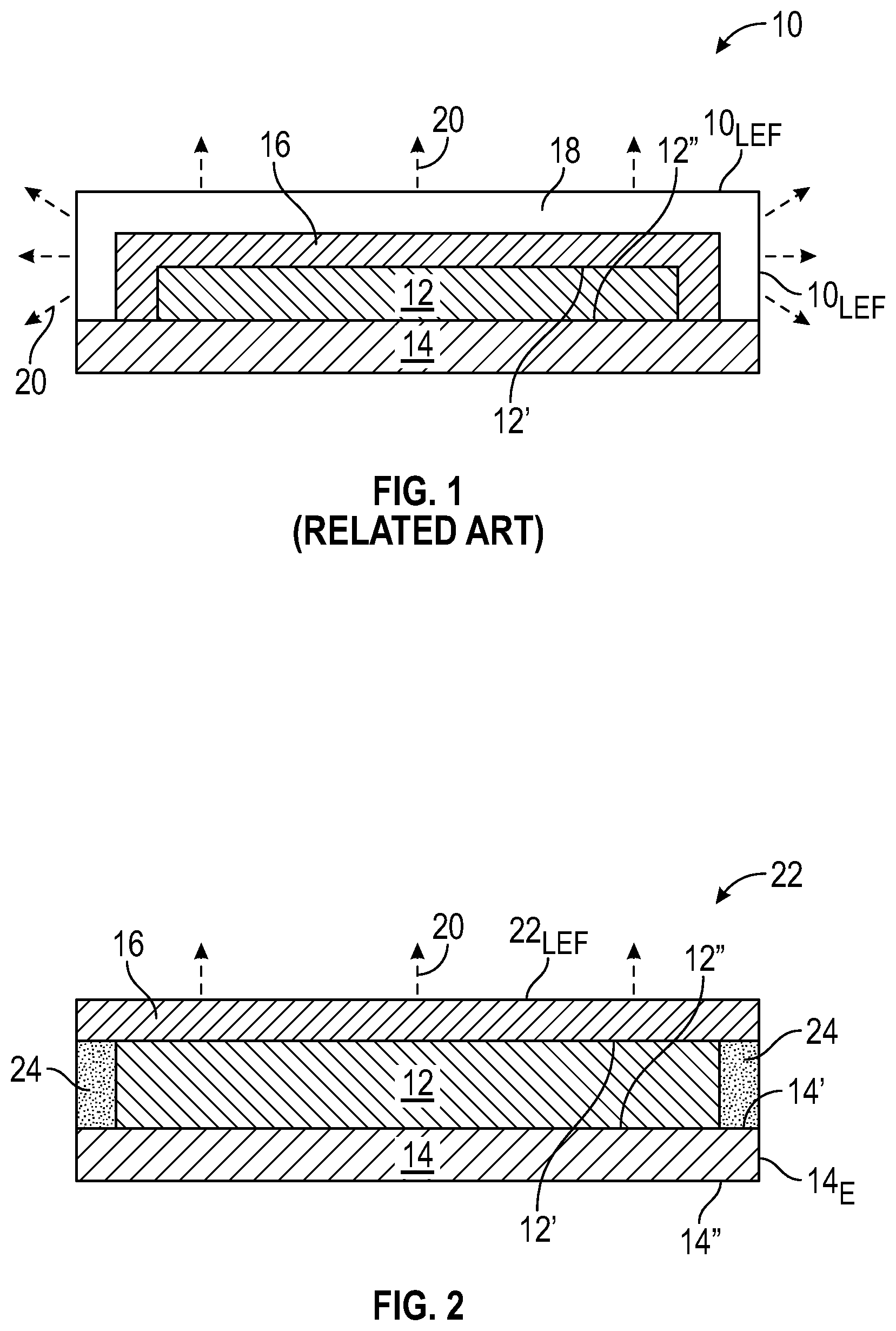 Patent US12581997 — Light-emitting diode packages with directional emission intensity and color uniformity — Figure 1