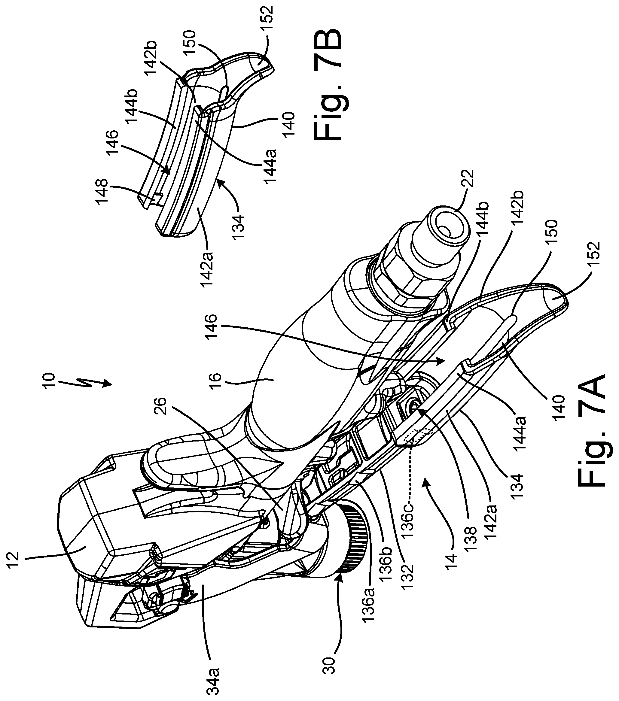 Patent US12583001 Figure 11 – Spray gun and components for spraying paints and other coatings