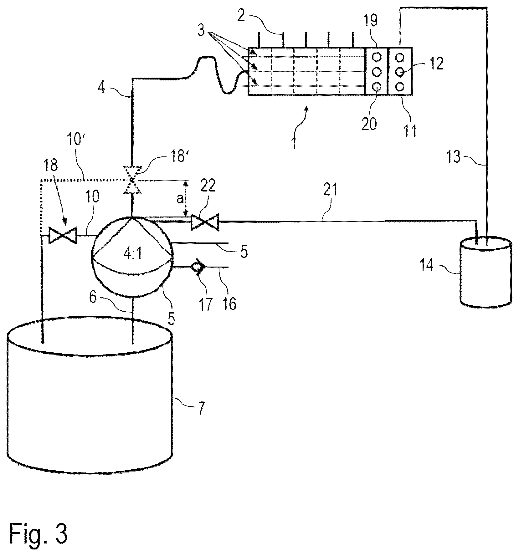 Patent US12583002 Figure 3 – Coating agent pump, coating installation and associated operating method