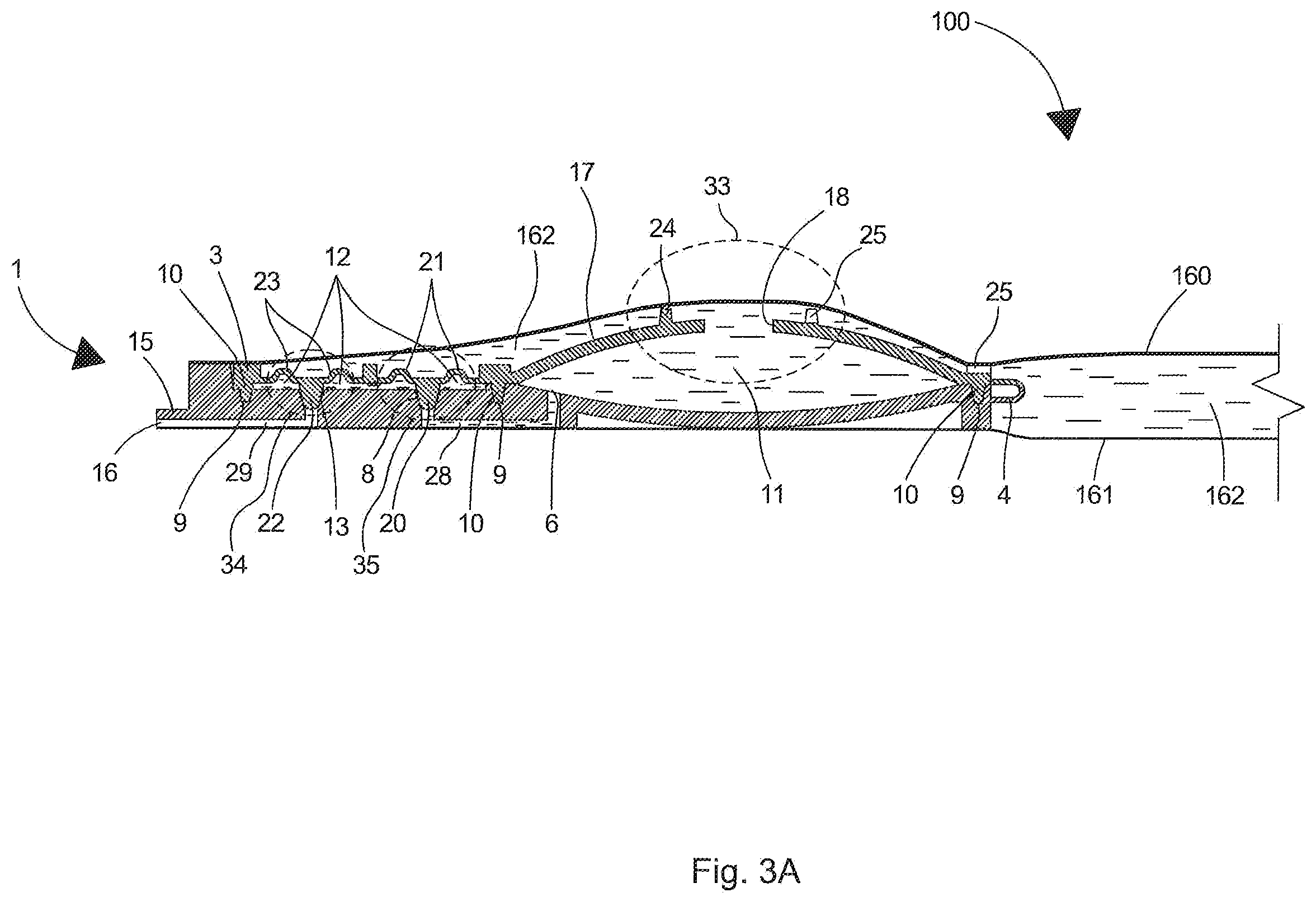 Patent US12583005 Figure 3 – Dosing device, container, product dispenser and system