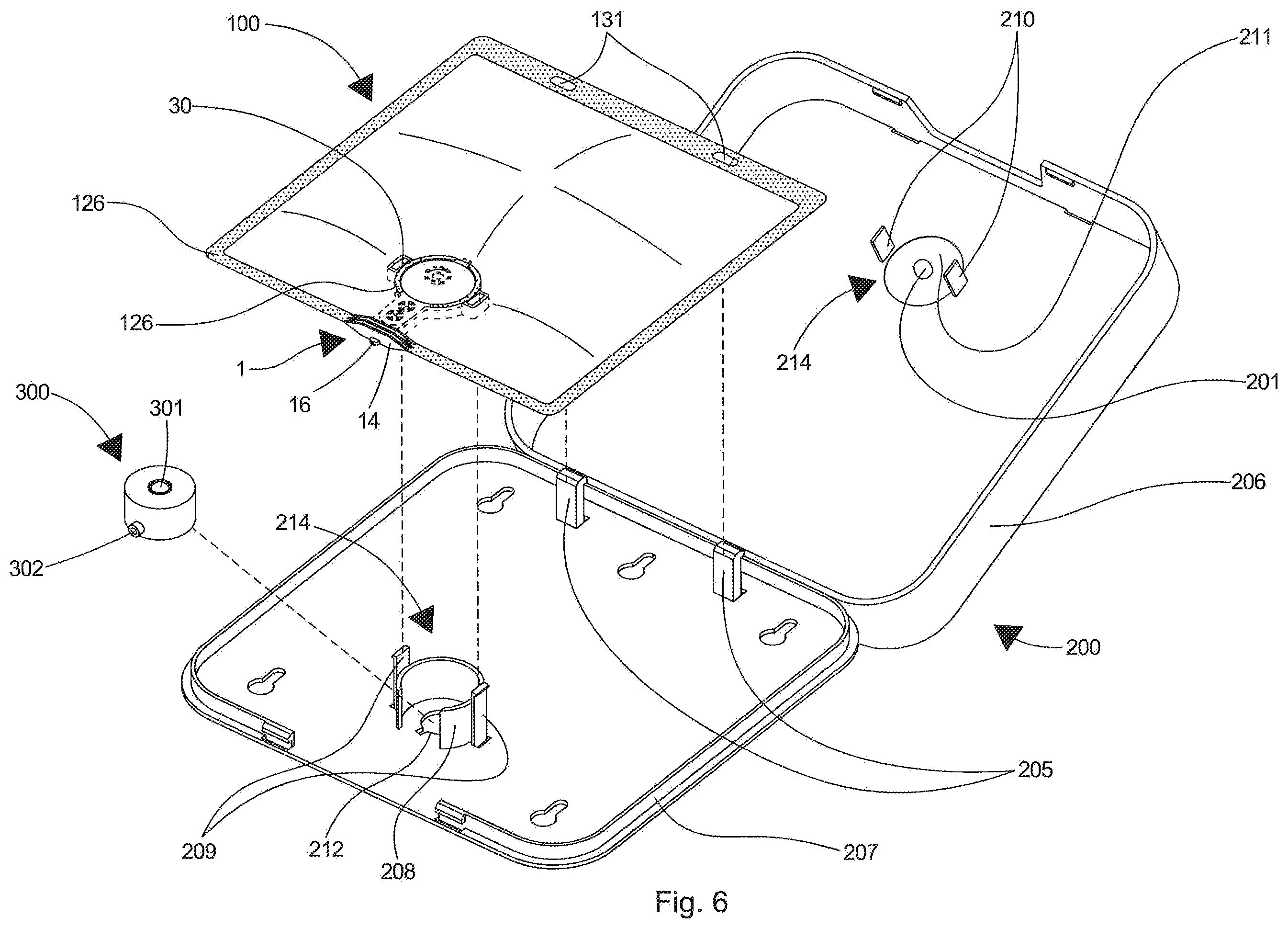 Patent US12583005 Figure 8 – Dosing device, container, product dispenser and system