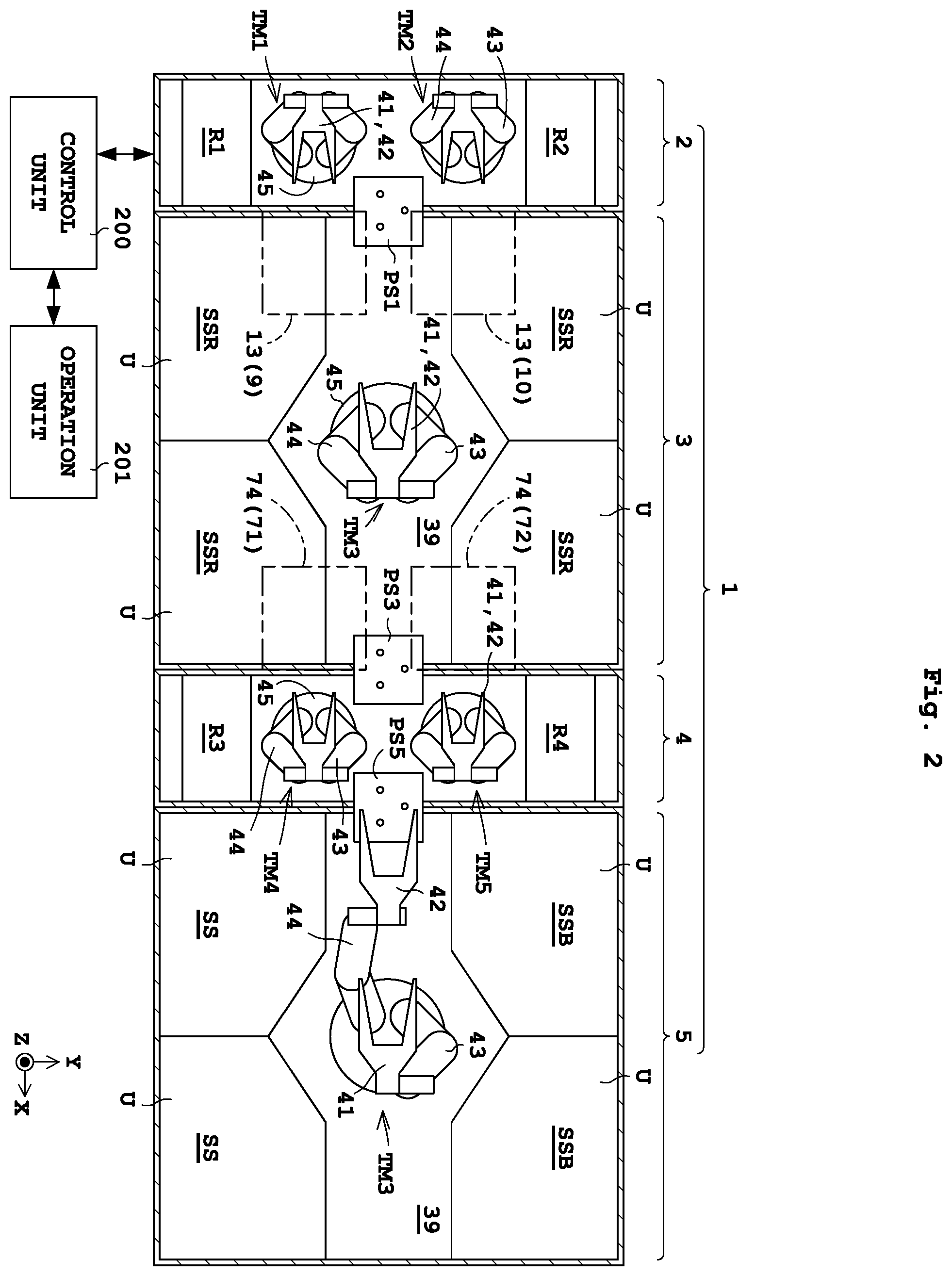 Patent US12583019 Figure 2 – Substrate treating apparatus and substrate transporting method