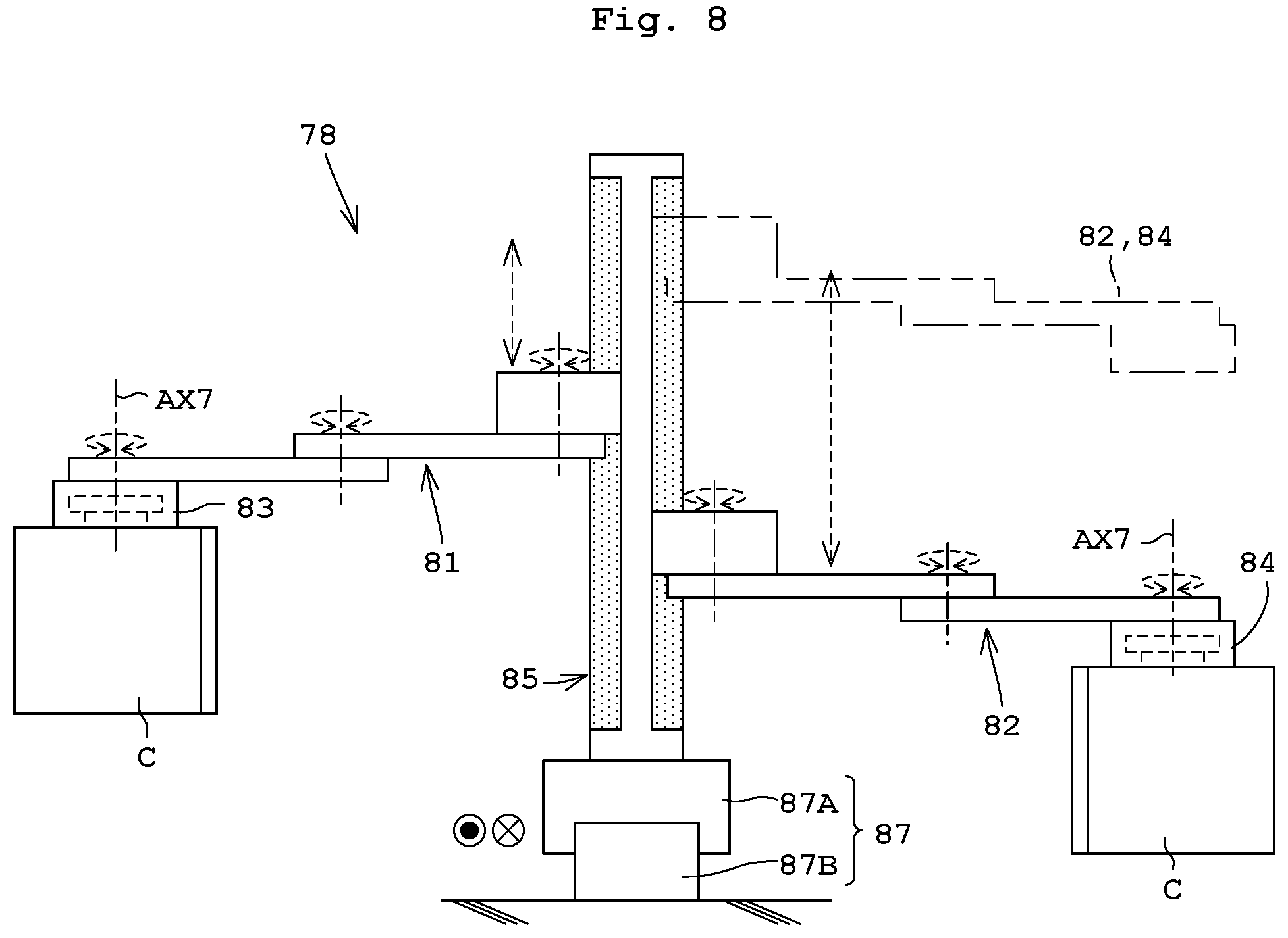 Patent US12583019 Figure 7 – Substrate treating apparatus and substrate transporting method