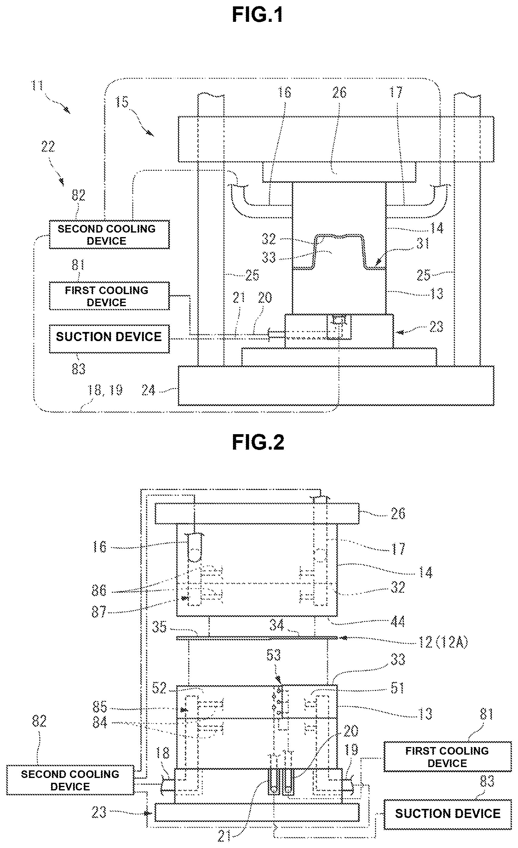 Patent US12583026 Figure 1 – Die and hot press forming apparatus