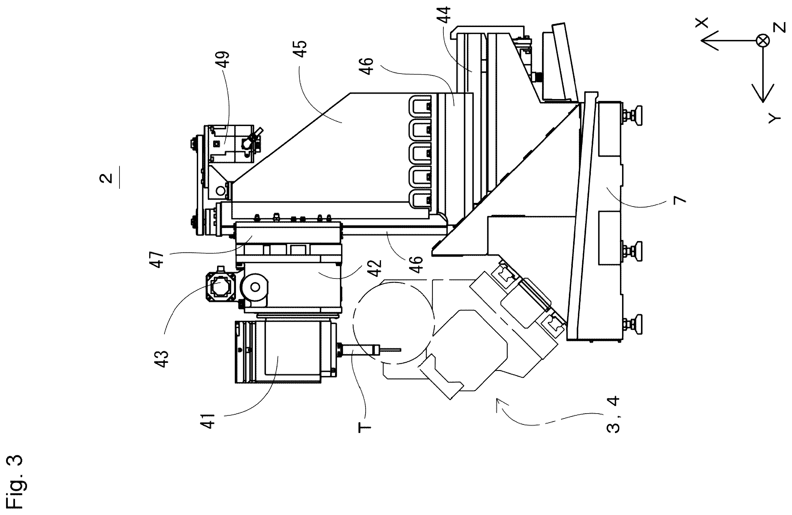 Patent US12583035 Figure 3 – Combined processing machine