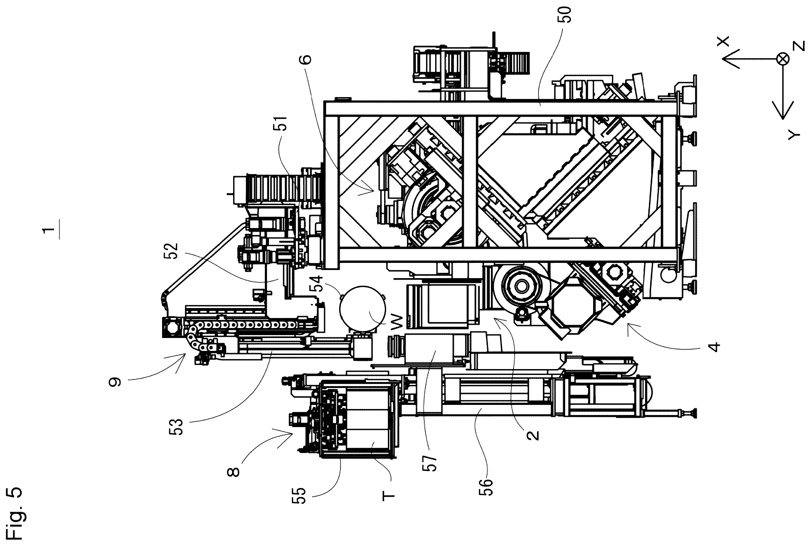 Patent US12583035 Figure 5 – Combined processing machine