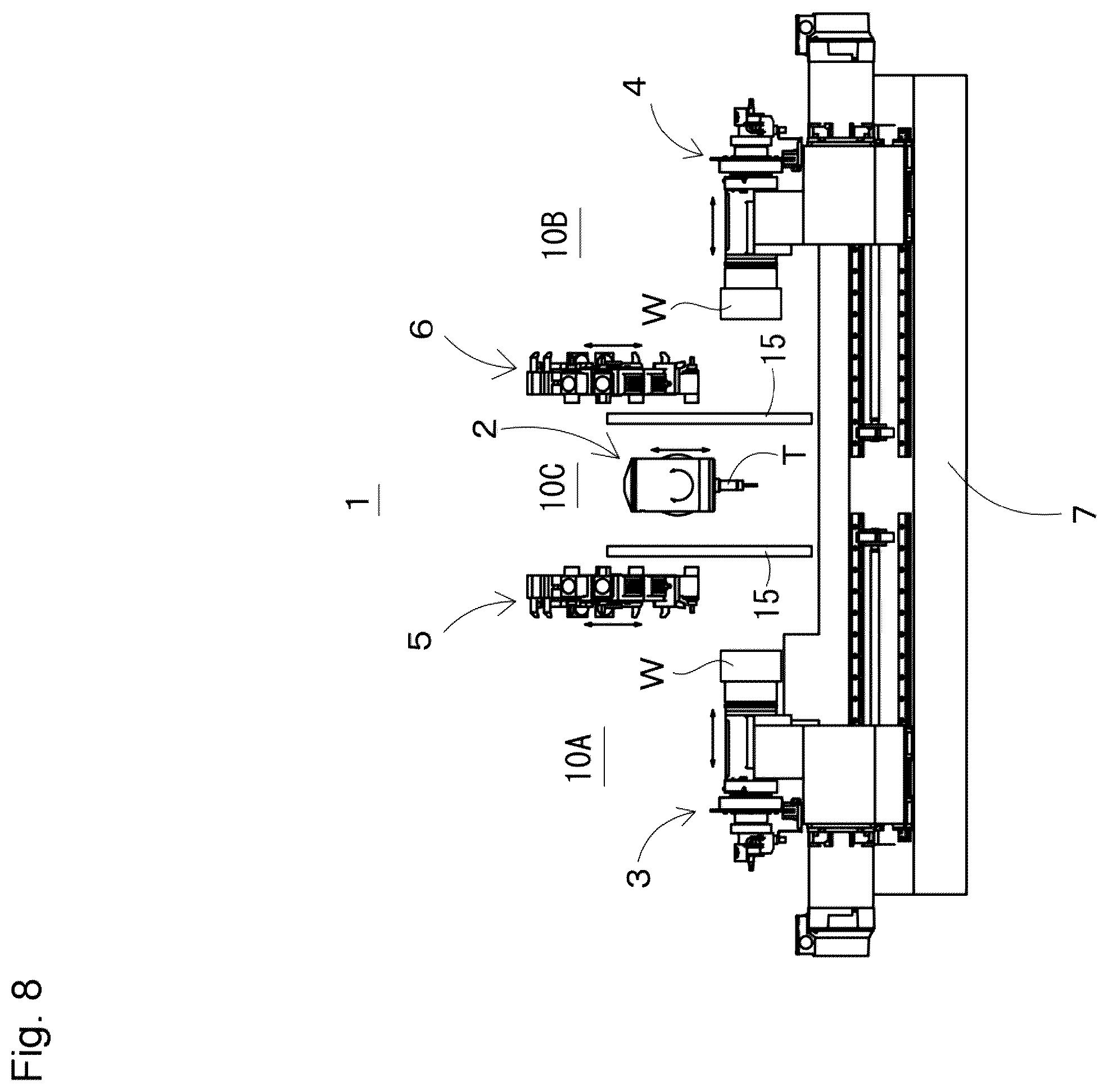 Patent US12583035 Figure 8 – Combined processing machine
