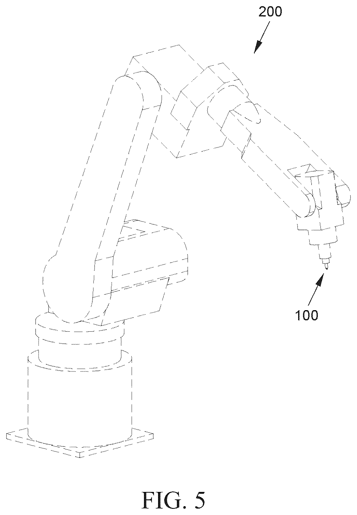 Patent US12583054 Figure 5 – Adaptive tool holder for robotic arm