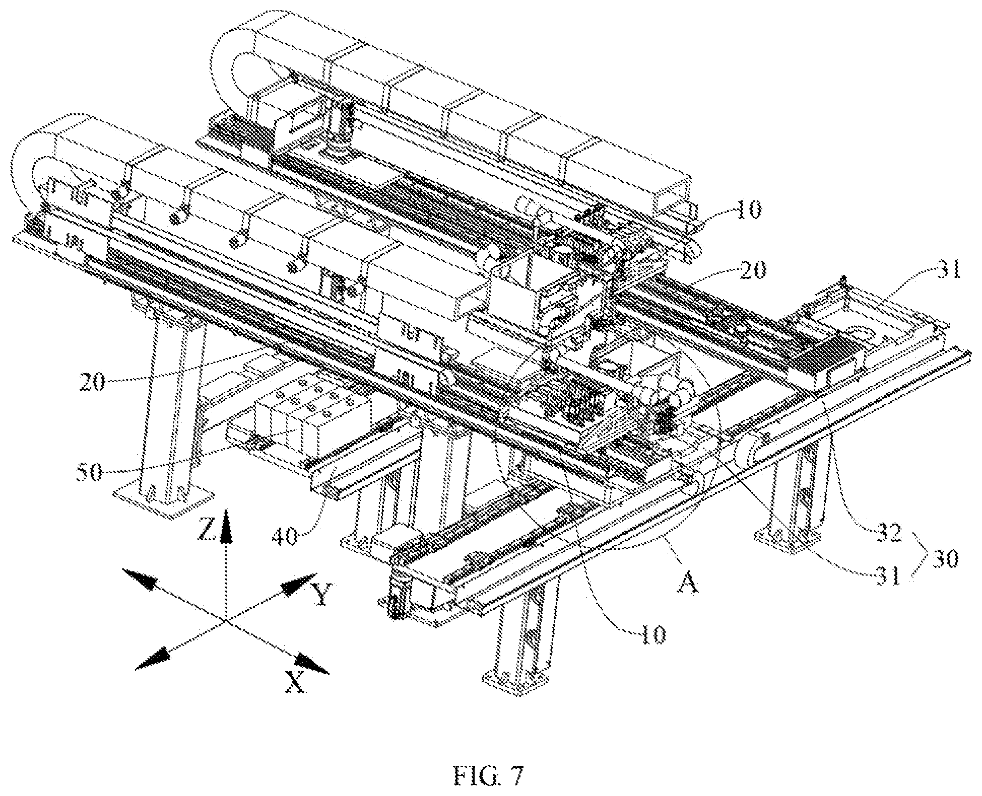 Patent US12583063 Figure 7 – Press plate module, production line, and control method