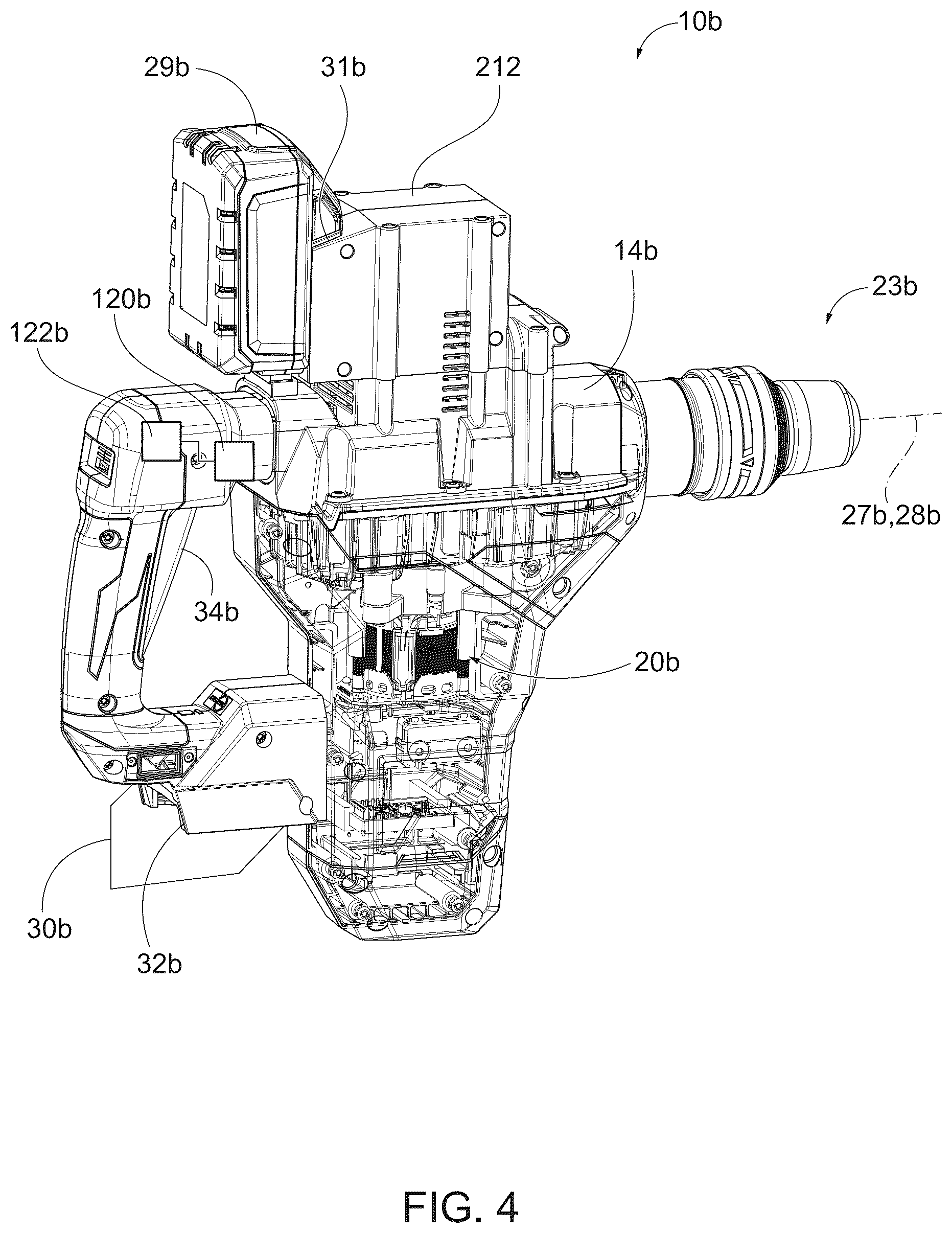 Patent US12583069 Figure 4 – Rotary power tool