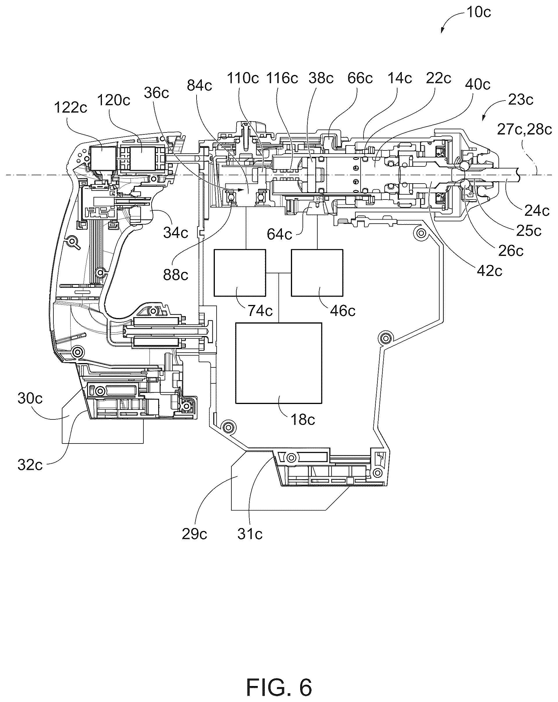 Patent US12583069 Figure 6 – Rotary power tool