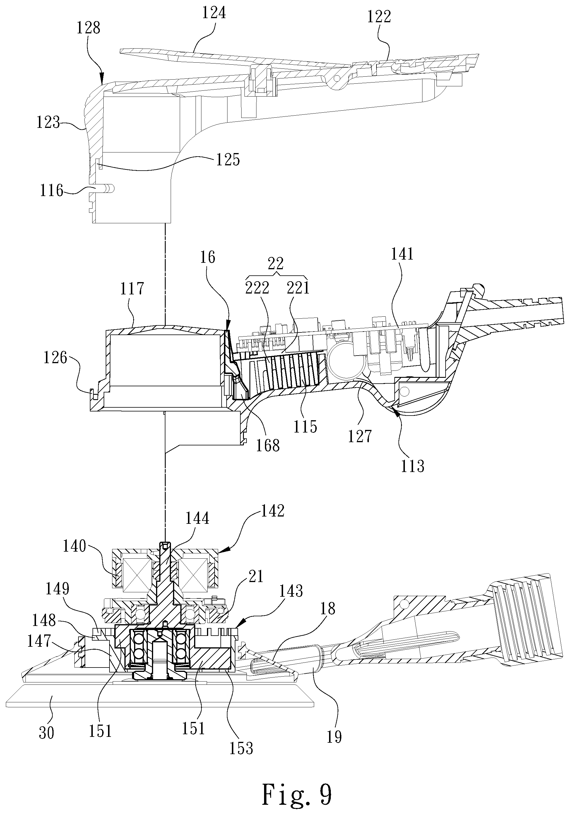 Patent US12583075 Figure 9 – Grinding machine tool for reducing hotness of casing
