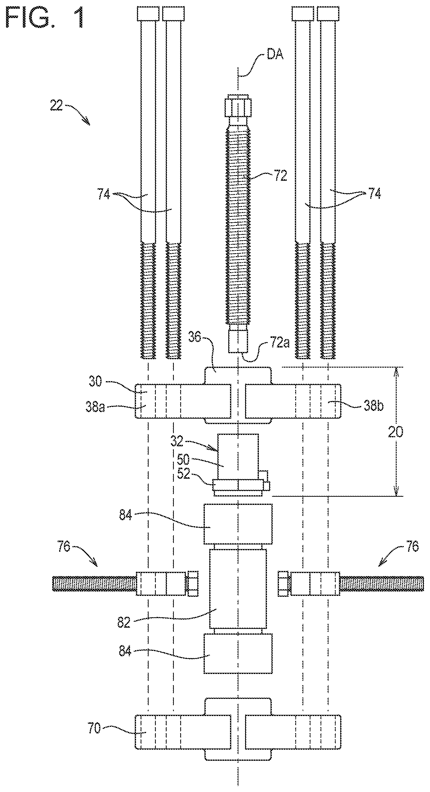 Patent US12583084 Figure 1 – Drive plate systems, methods, and apparatus for a press tool
