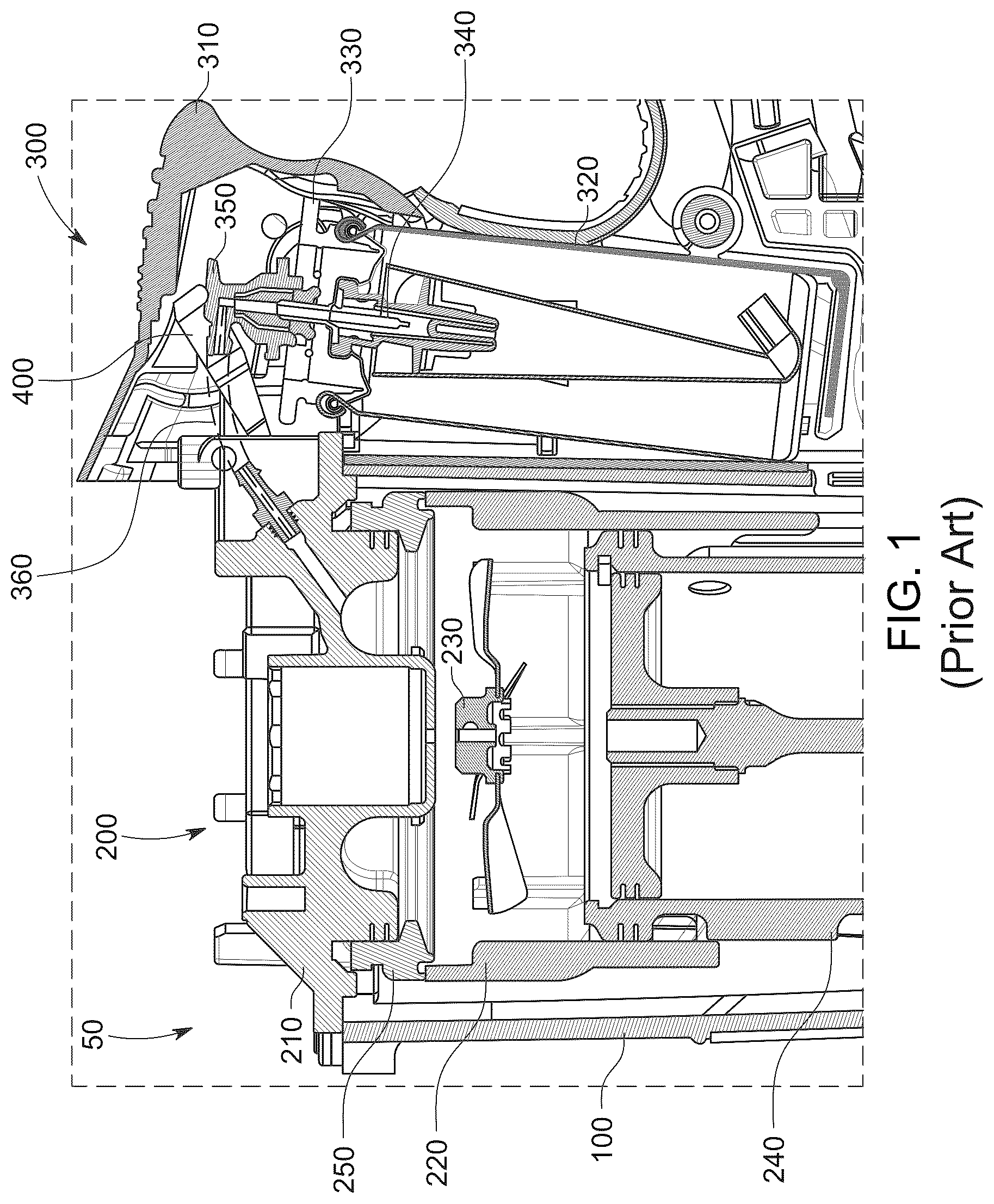 Patent US12583086 Figure 1 – Dosing lever for fastener driving tool