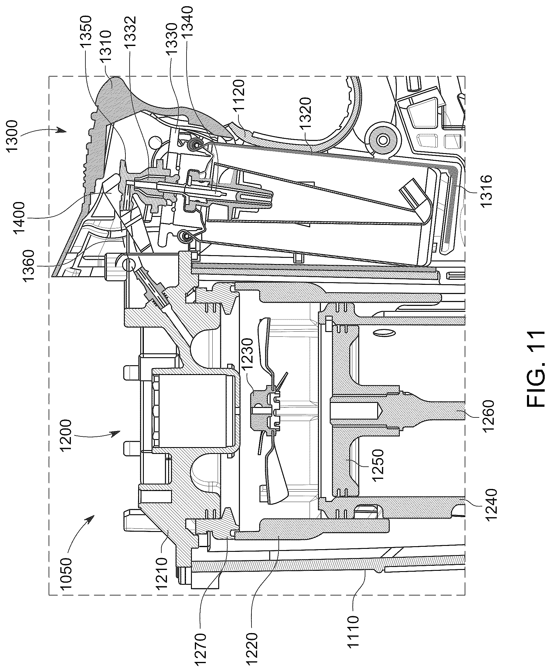 Patent US12583086 Figure 8 – Dosing lever for fastener driving tool