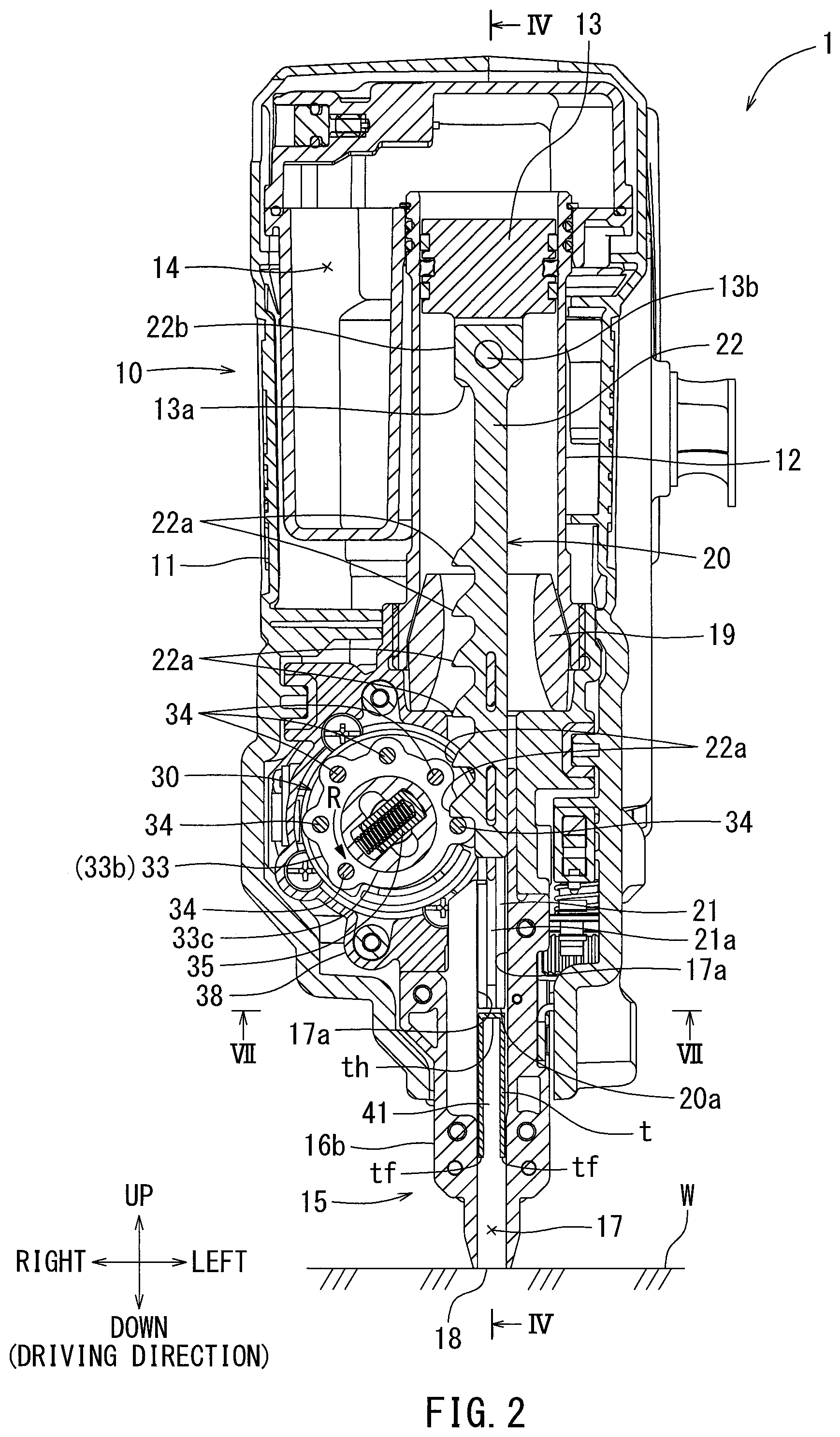 Patent US12583087 Figure 2 – Driving tool