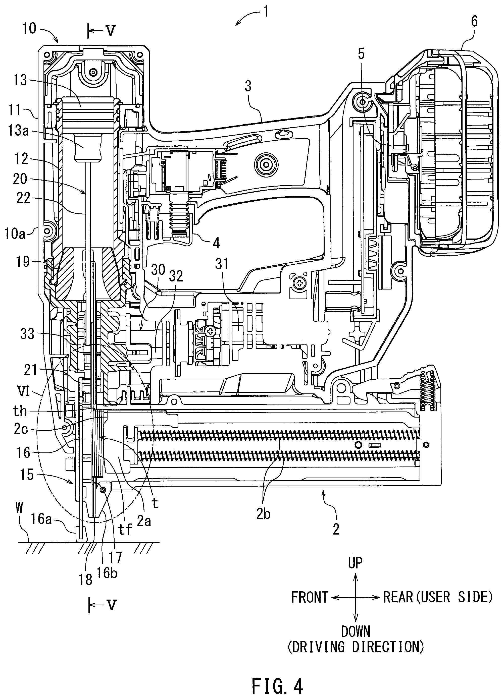 Patent US12583087 Figure 4 – Driving tool