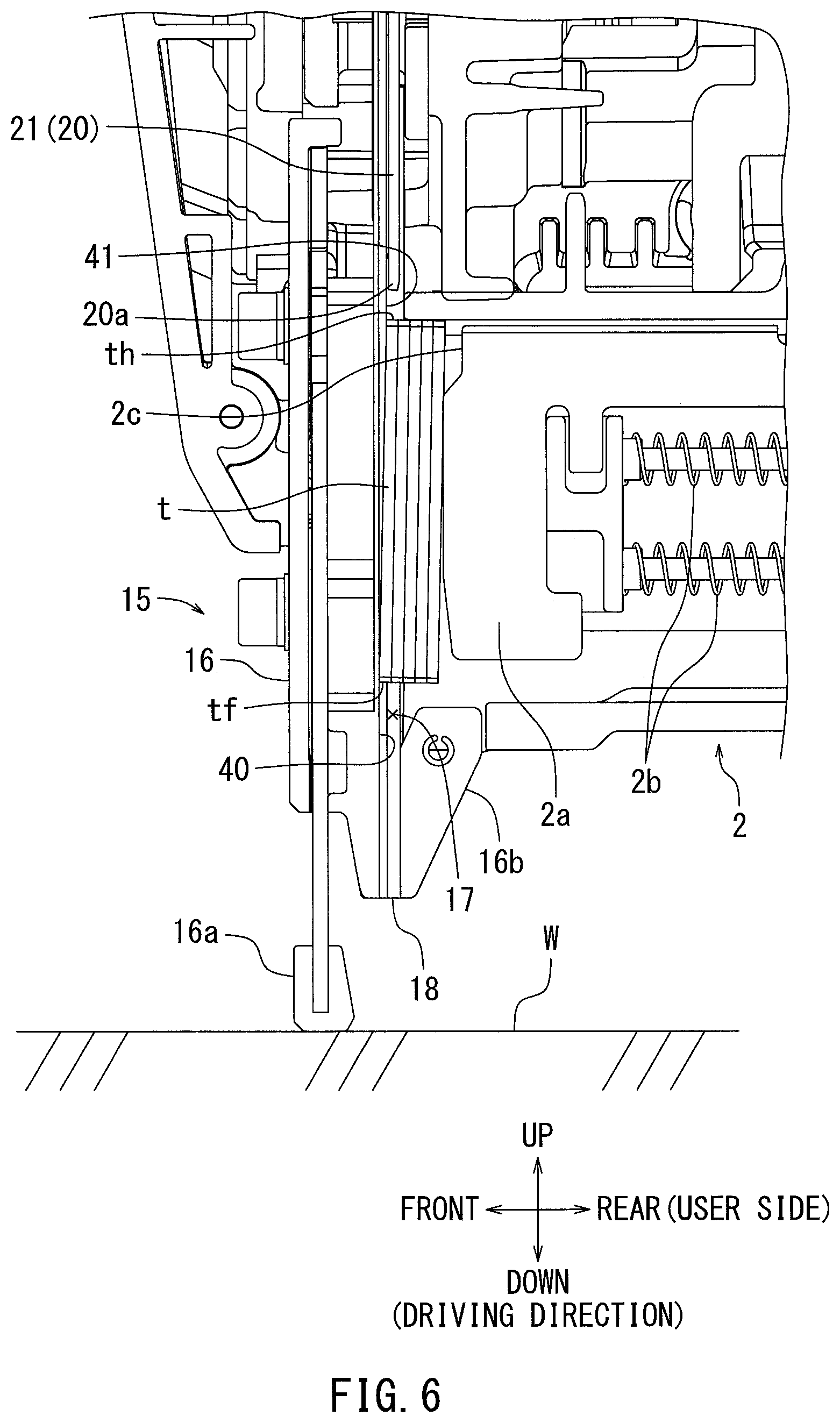Patent US12583087 Figure 6 – Driving tool