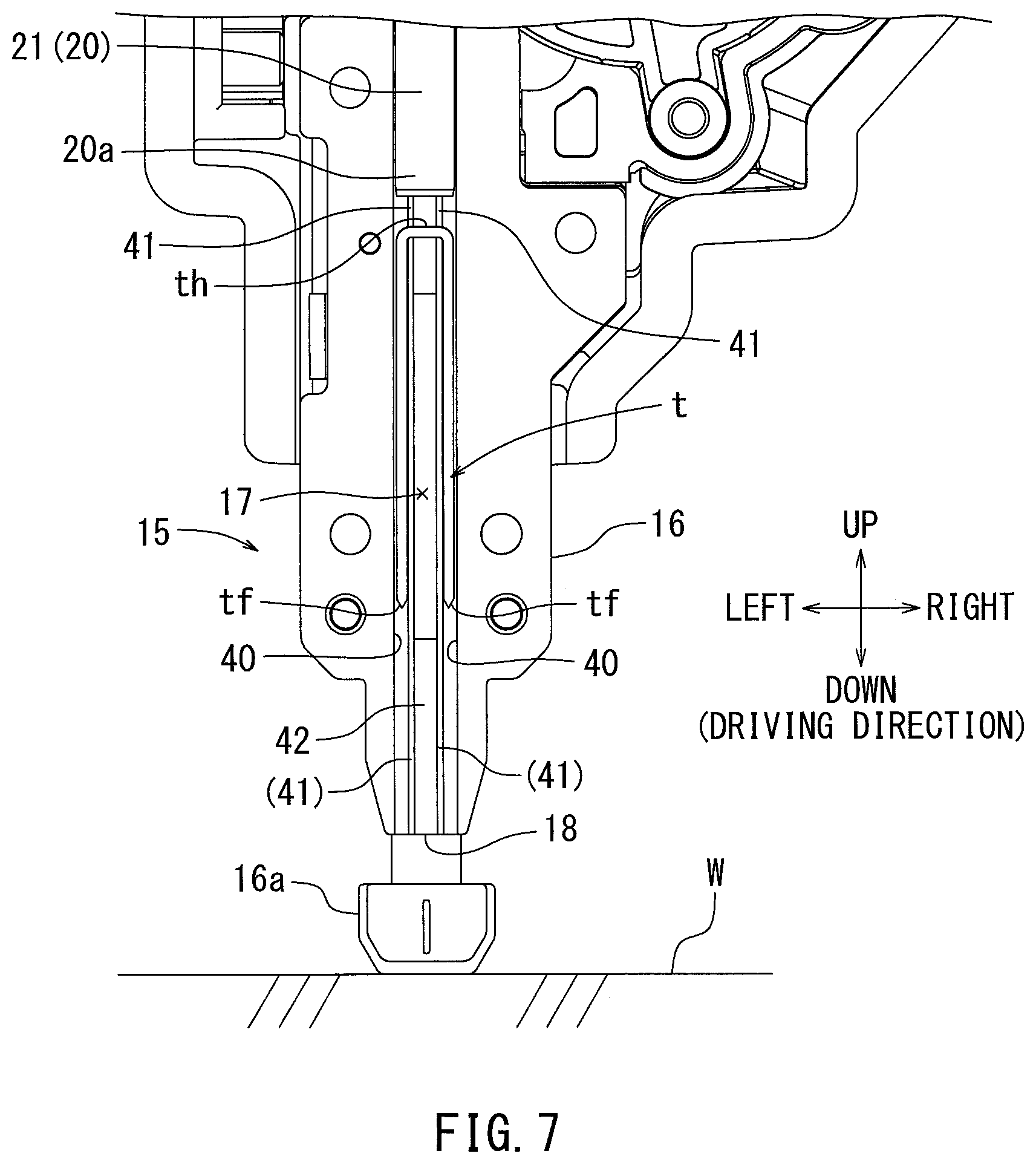 Patent US12583087 Figure 7 – Driving tool
