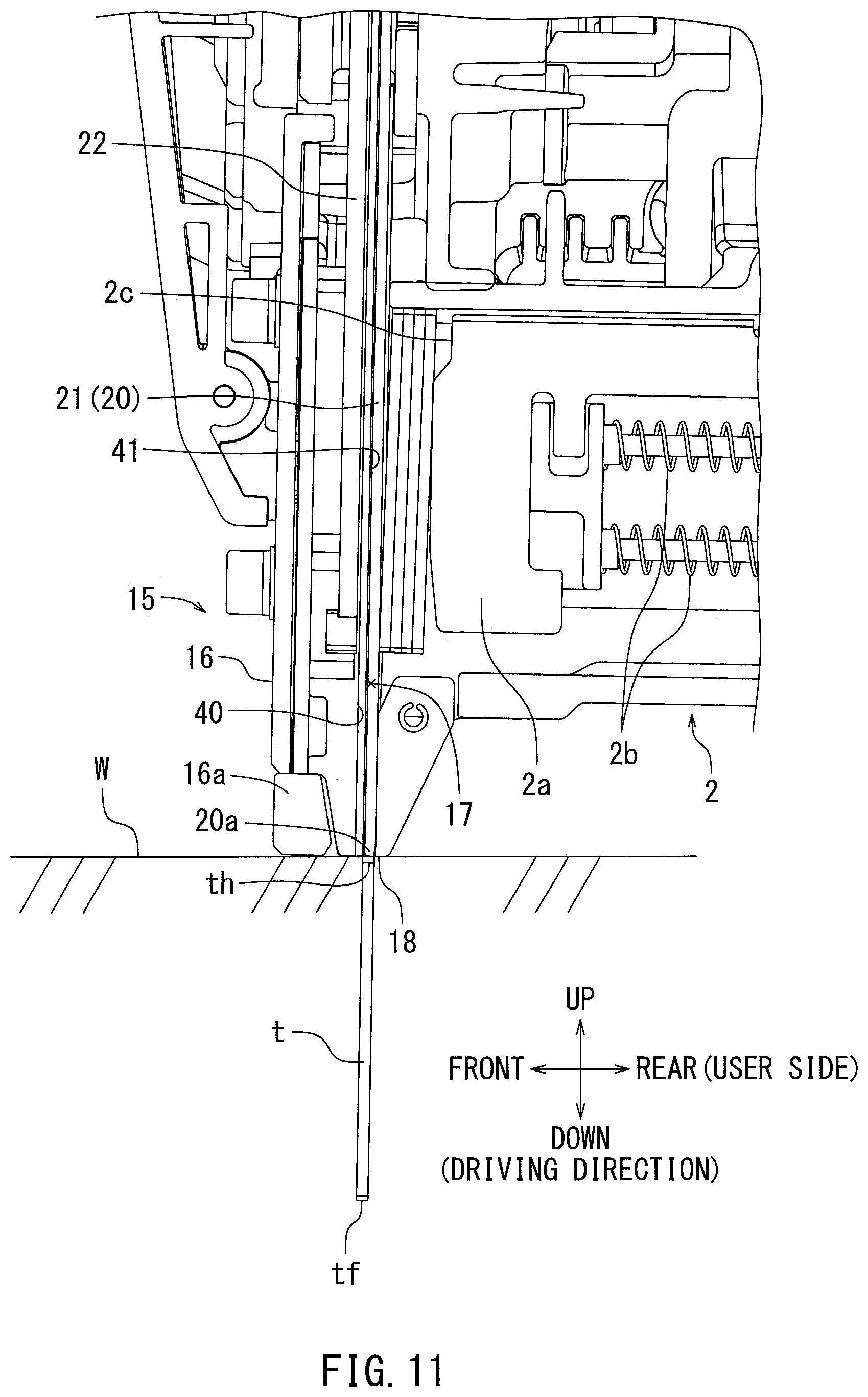 Patent US12583087 Figure 11 – Driving tool