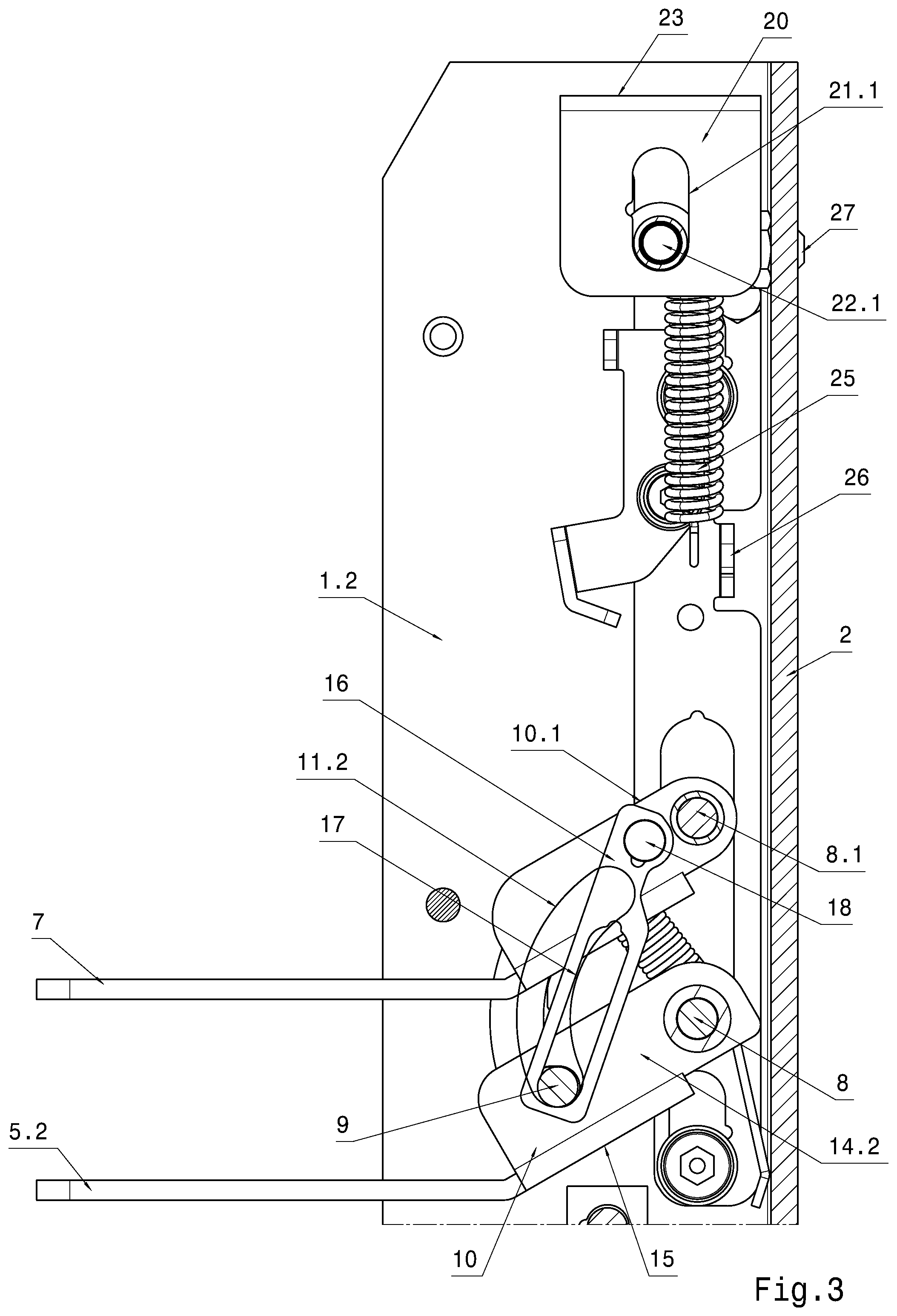 Patent US12583094 Figure 3 – Contactless locking of ratchet columns