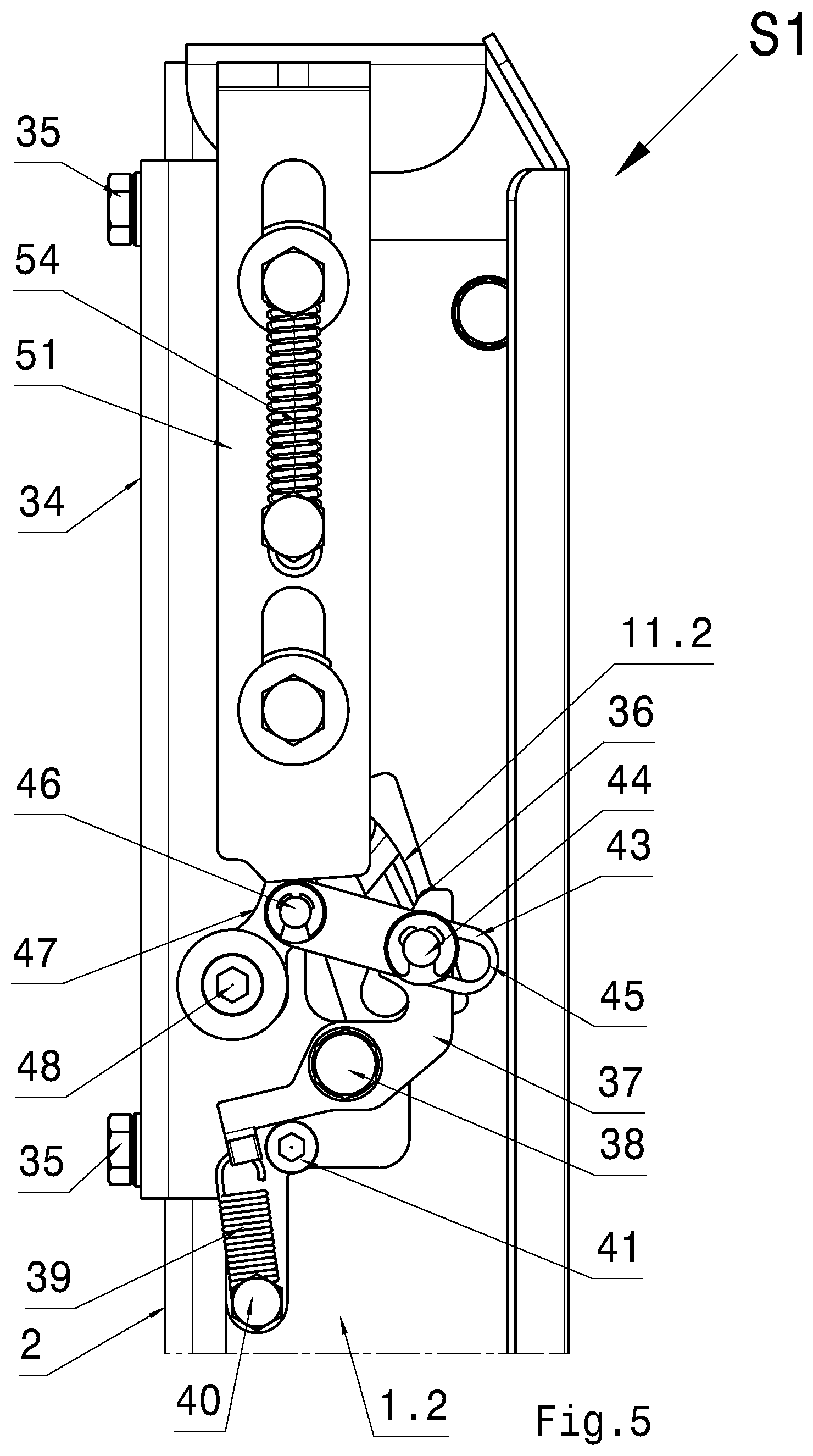 Patent US12583094 Figure 5 – Contactless locking of ratchet columns